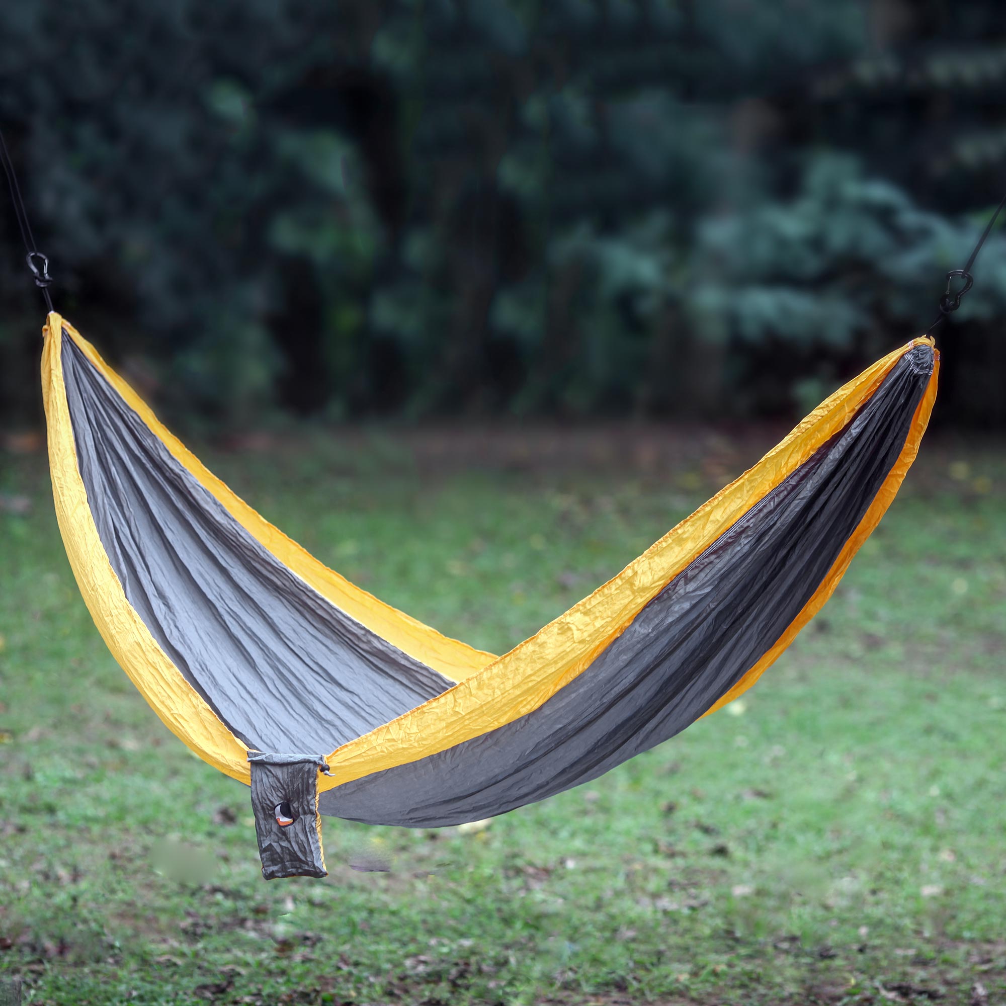 NOVICA Morning Dreams Grey Yellow Portable Parachute Fabric Hammock (Single)