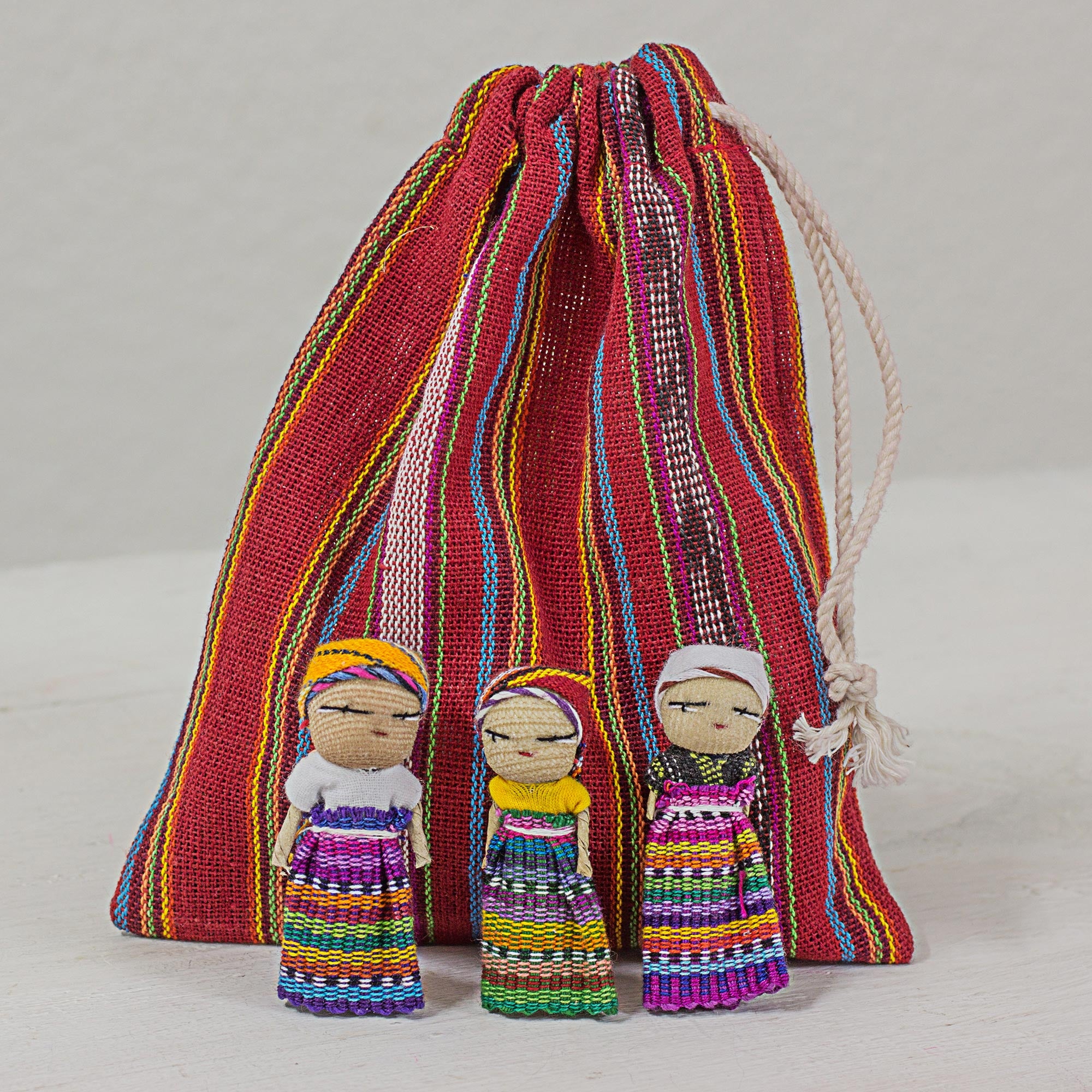 NOVICA The Worry Doll Gang Traditional Handmade Worry Dolls