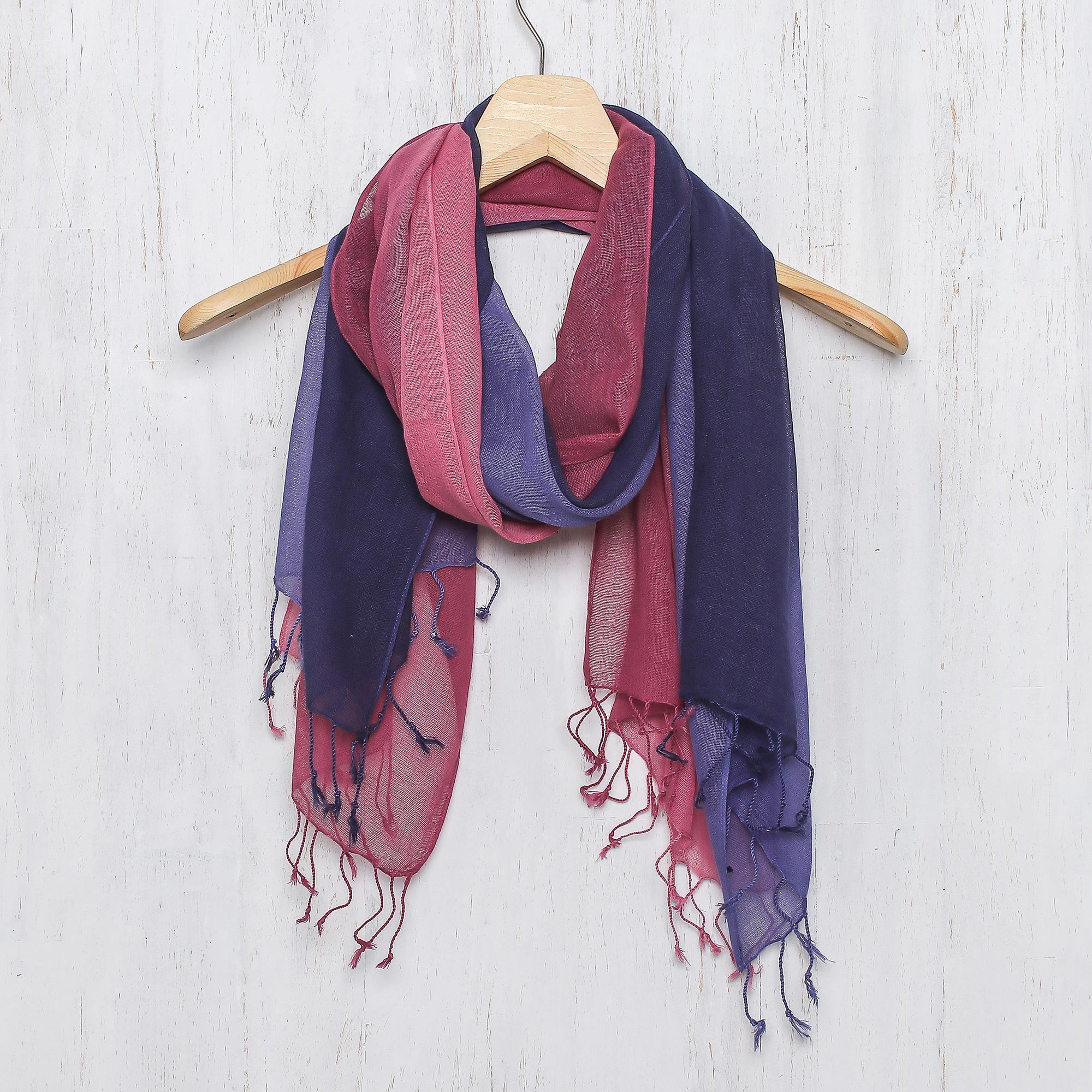NOVICA Colors Of Experience 100% Cotton Scarves