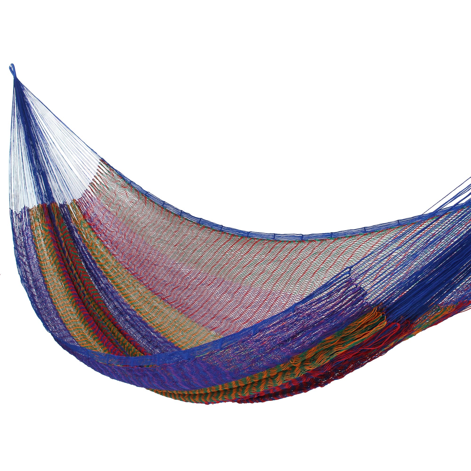 NOVICA Rainbow Seascape Tropical Hand Woven Hammock