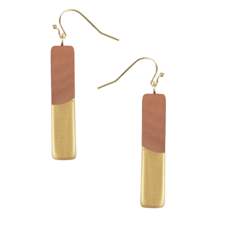 Oro Bar Earrings - Ivory