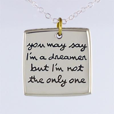 You May Say I'm A Dreamer Mixed Metals Necklace - Pendant Only