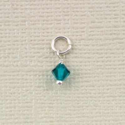 Birthstone Crystal Necklace - September - With Diamond Cut Chain