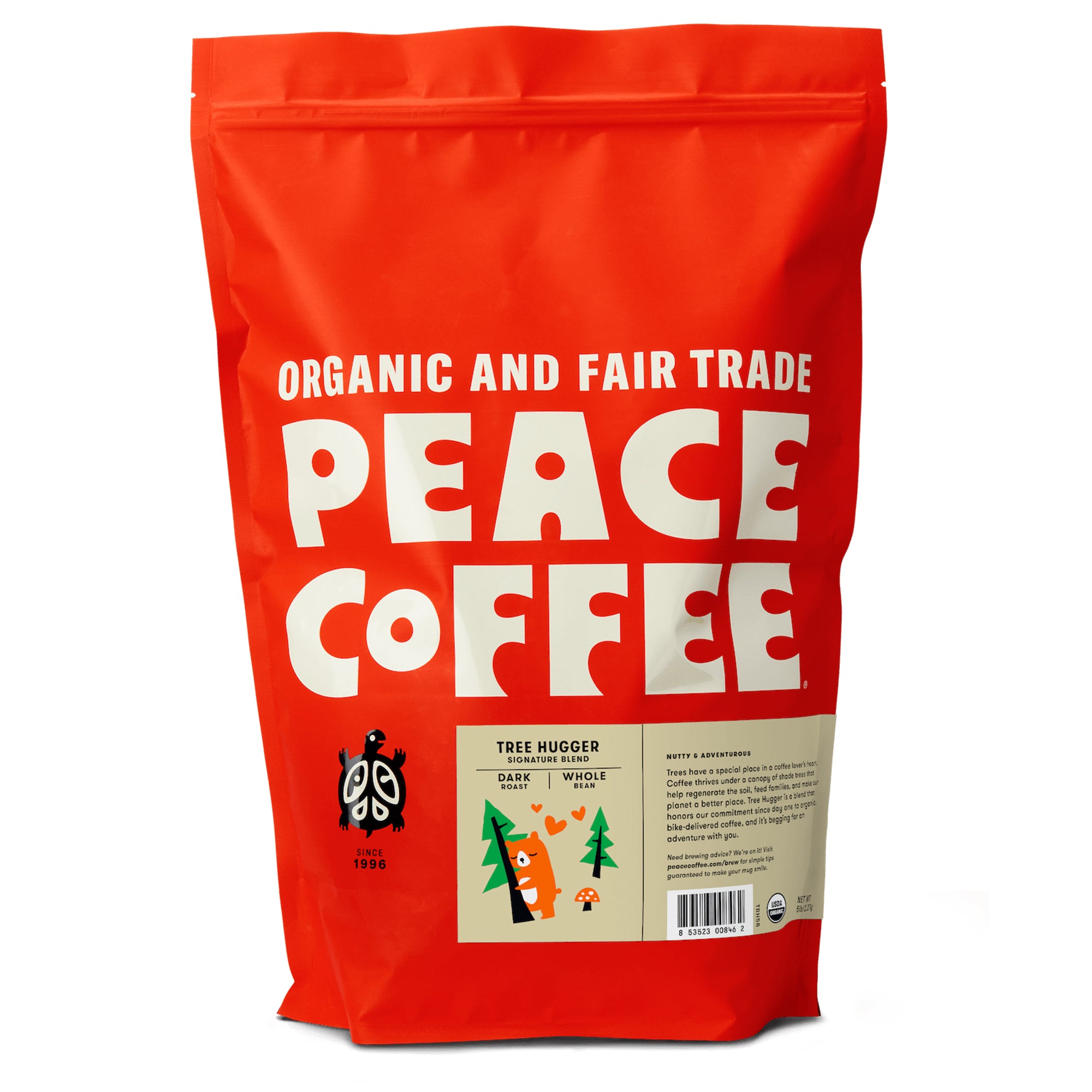 Peace Coffee Tree Hugger Coffee - Whole Bean