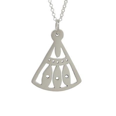Earth Tlalli Sterling Silver Necklace - Pendant Only