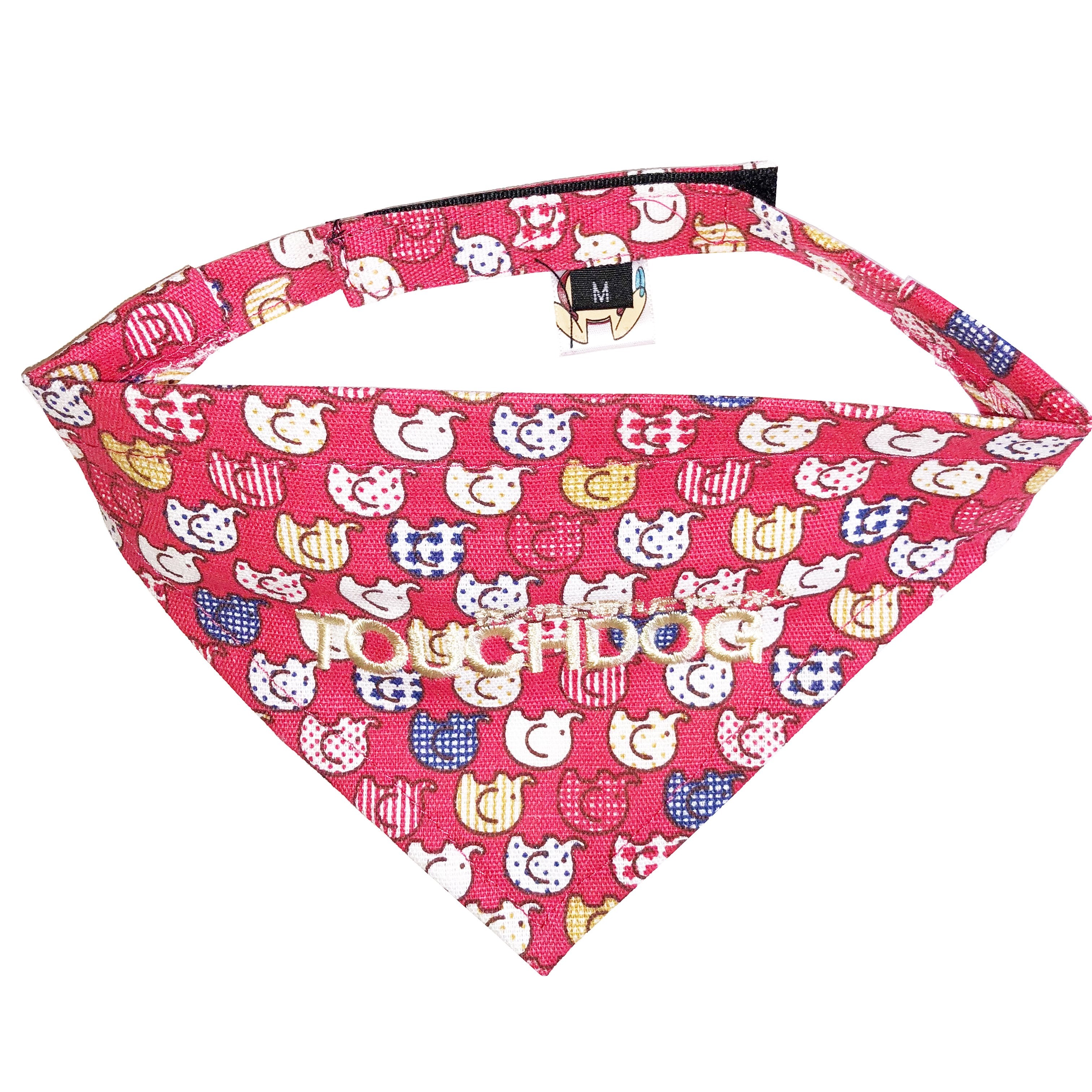 Touchdog® Bad-to-the-Bone Elephant Bandana - Medium - Red