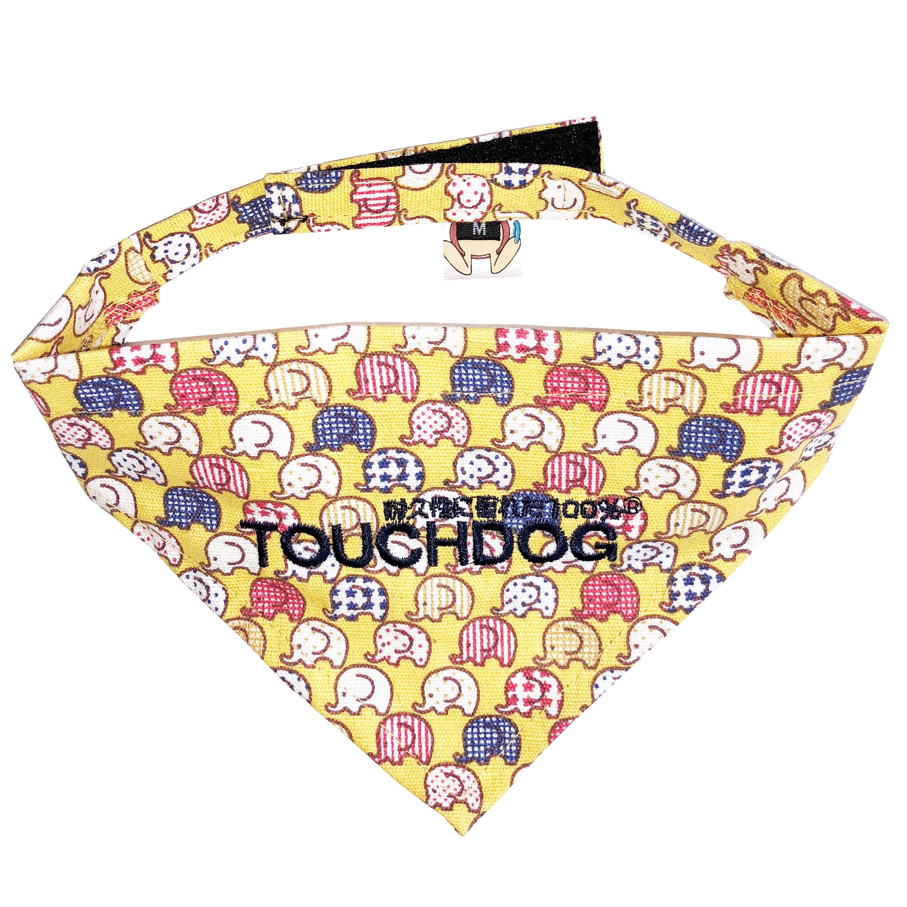 Touchdog® Bad-to-the-Bone Elephant Bandana - Small - Yellow