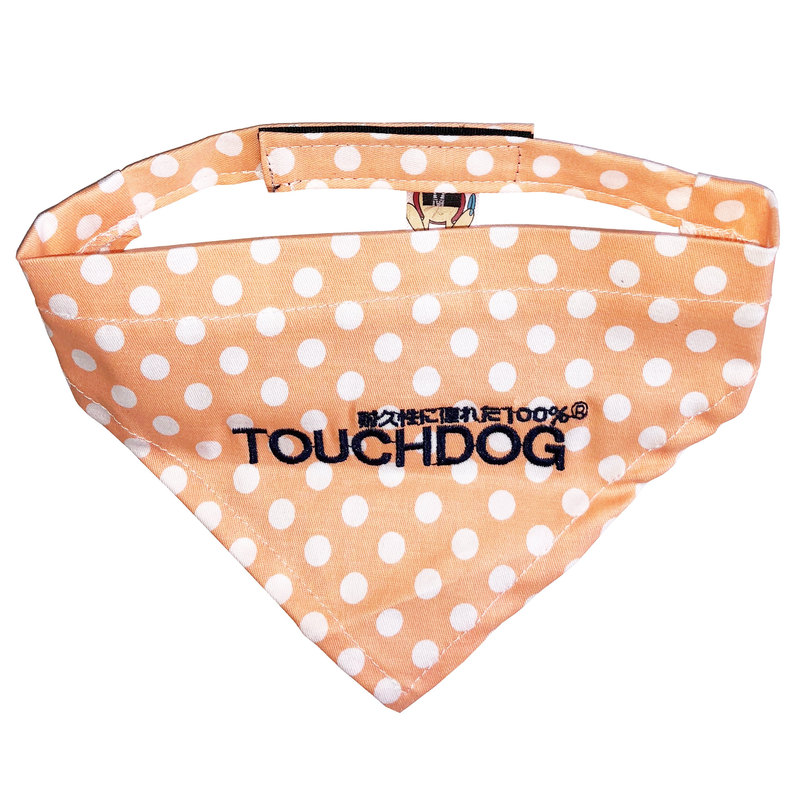 Touchdog® Bad-to-the-Bone Polka Bandana - Large - Orange