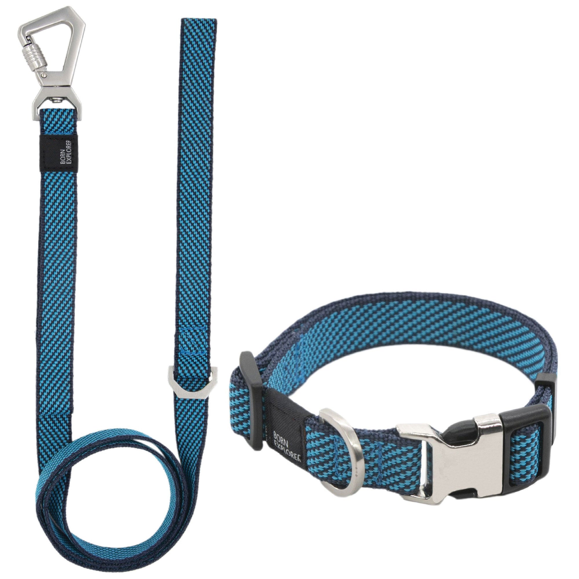 Pet Life® Escapade 2-in-1 Leash & Collar - Blue - Medium