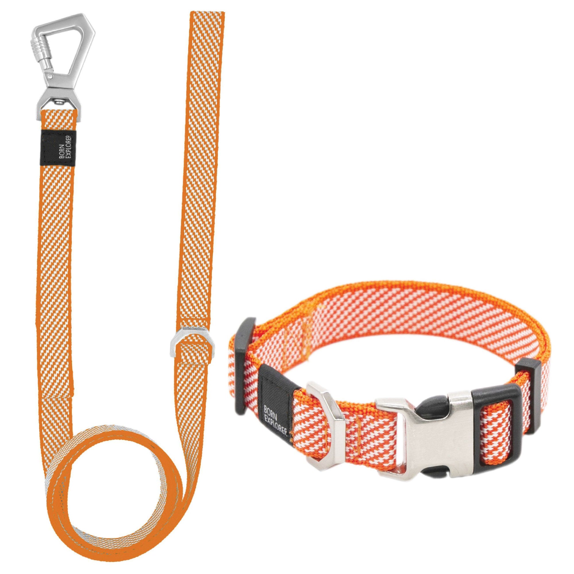 Pet Life® Escapade 2-in-1 Leash & Collar - Orange - Small