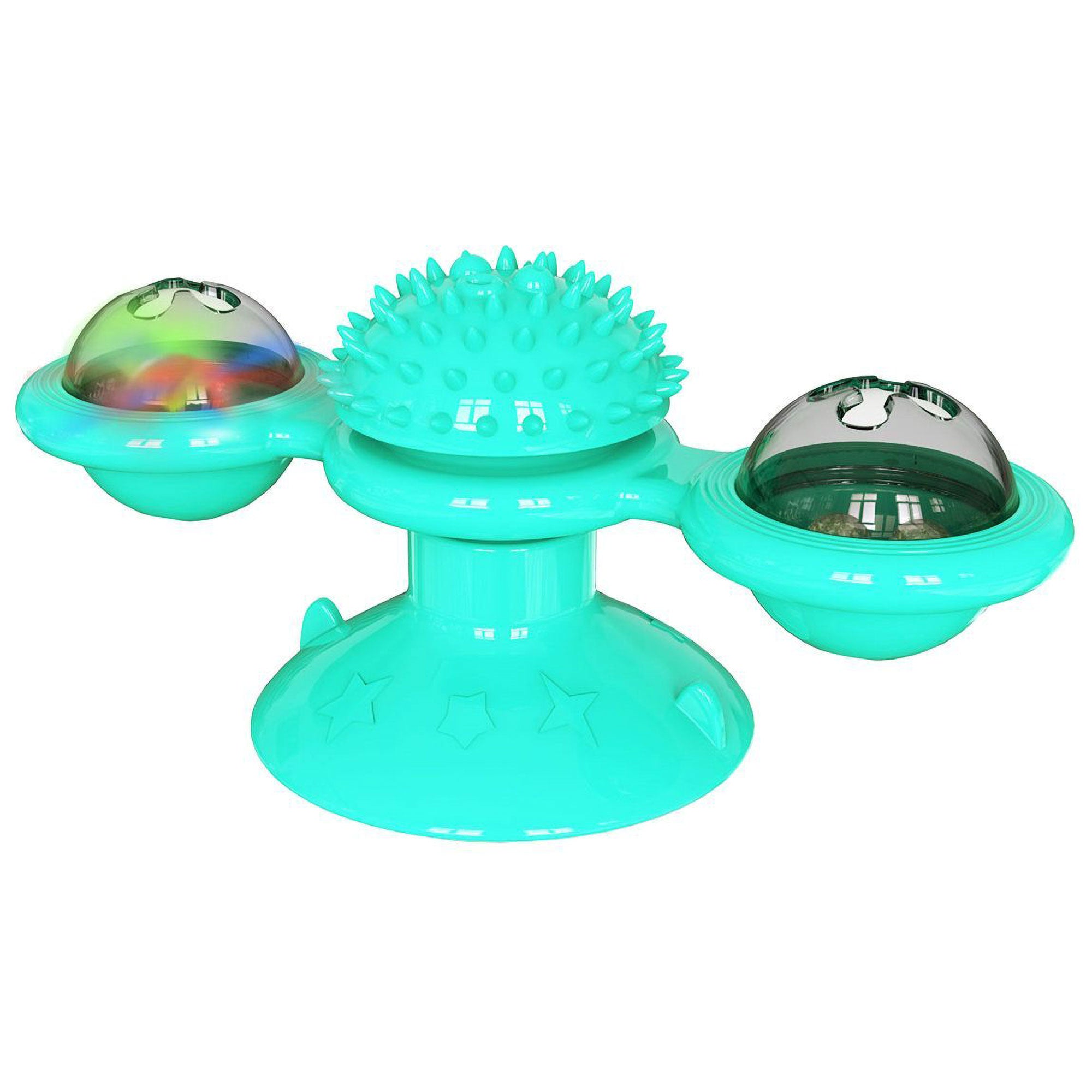 Pet Life® Windmill Suction Cup Cat Toy - Green