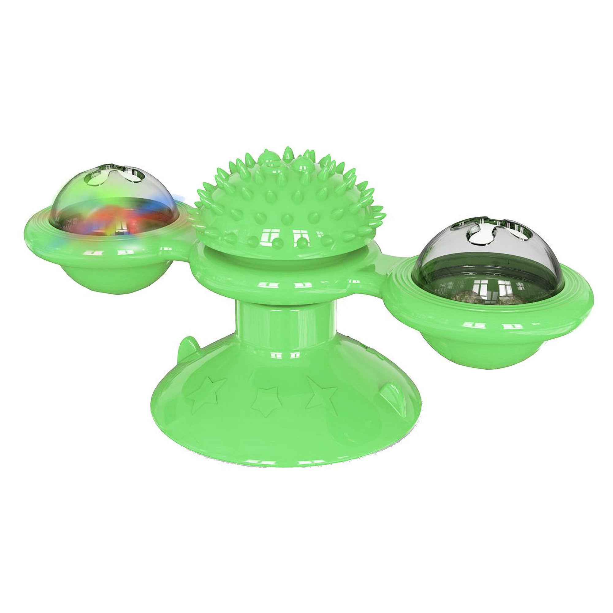 Pet Life® Windmill Suction Cup Cat Toy - Green