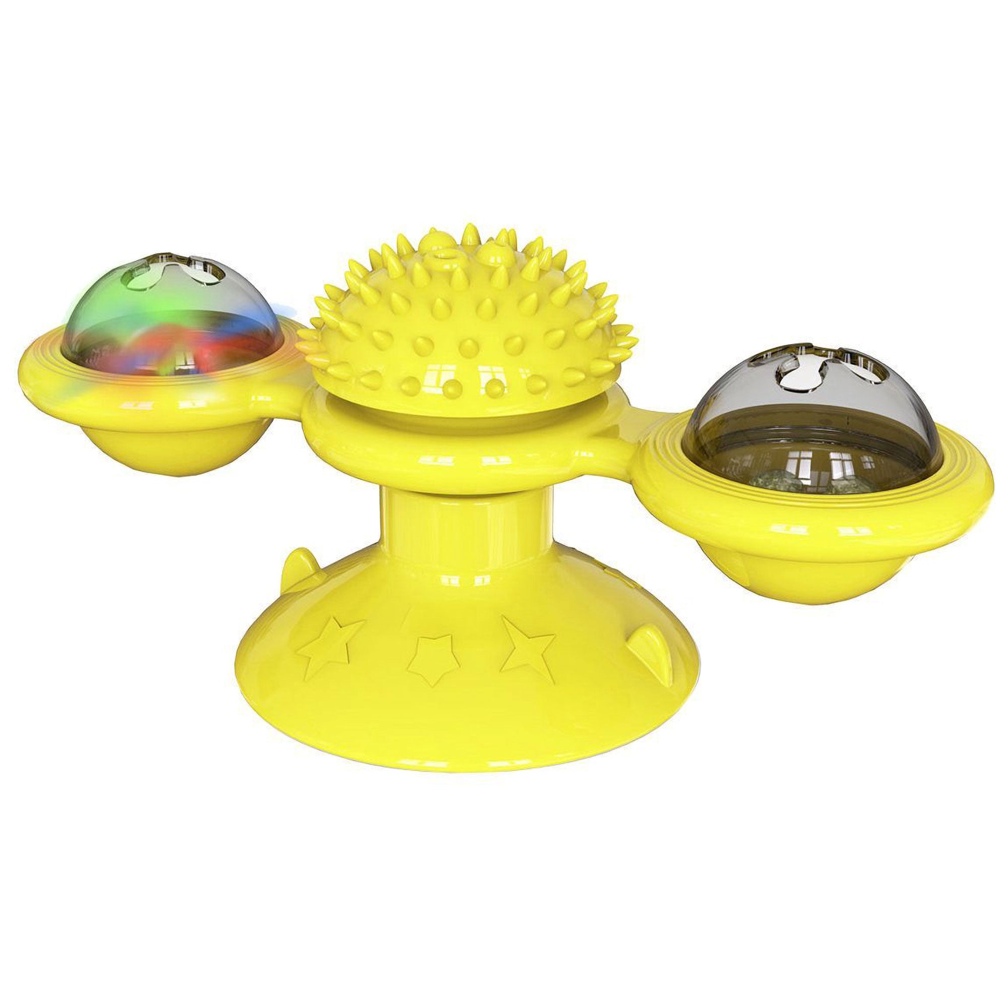 Pet Life® Windmill Suction Cup Cat Toy - Yellow