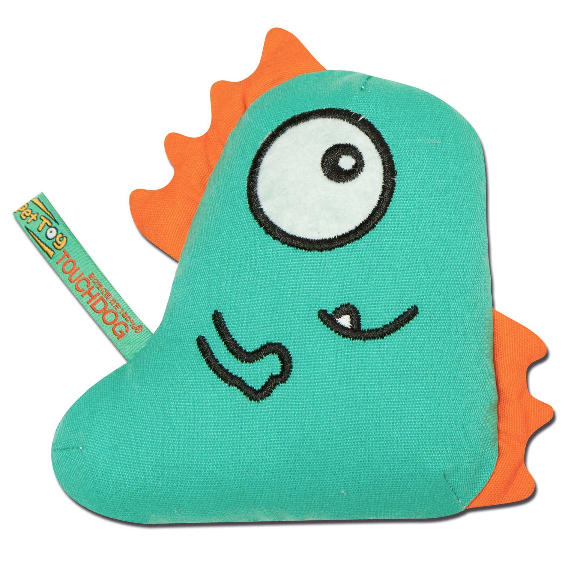 Touchdog Cartoon Monster Plush Dog Toy - Green