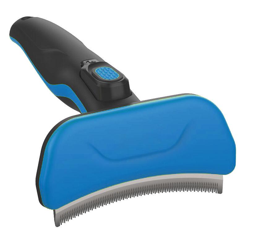 Pet Life® Fur-Guard Self-Cleaning Comb - Blue