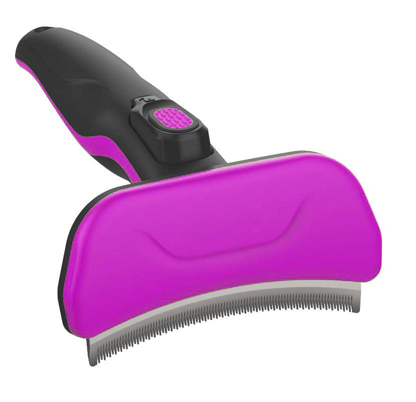 Pet Life® Fur-Guard Self-Cleaning Comb - Pink