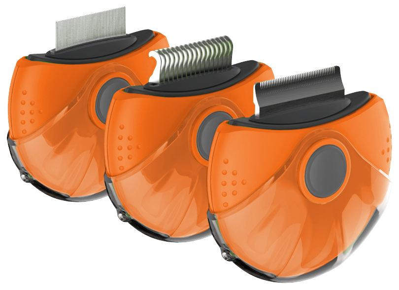 Pet Life® Axler Rotating Rake Pet Comb - Orange