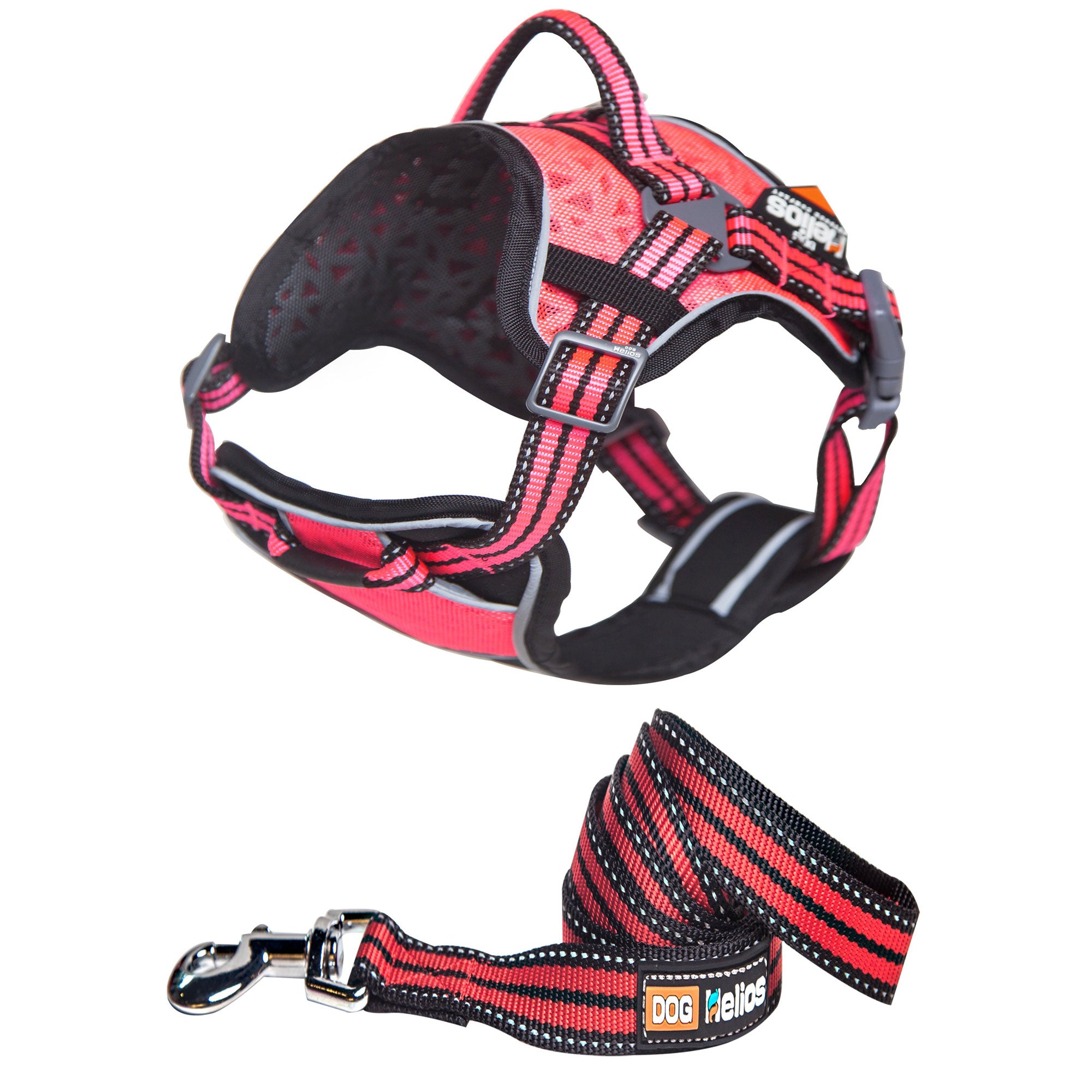 Dog Helios® Compression Harness & Leash Combo - Pink - Medium