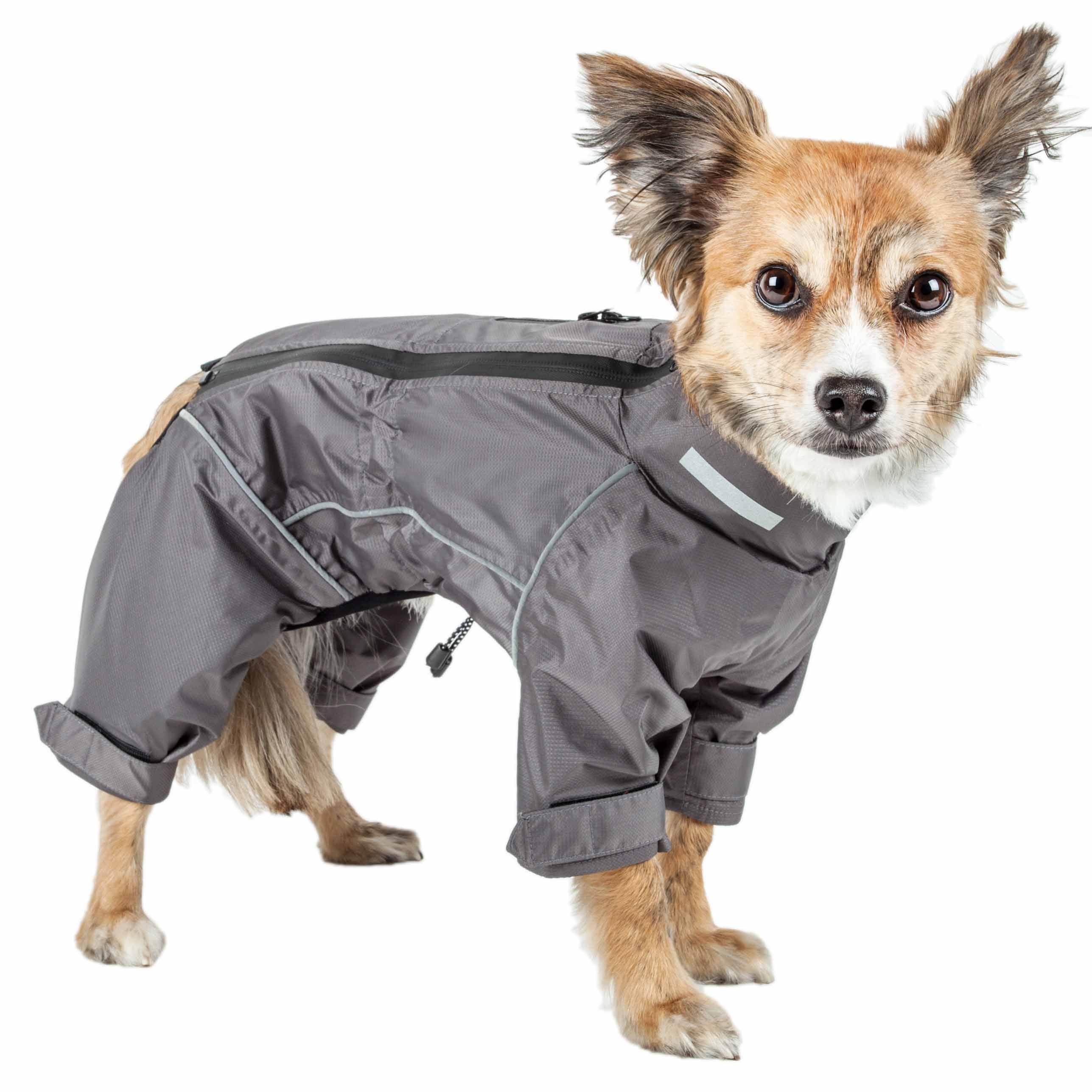 Dog Helios® 'Hurricanine' Jacket W/ Heat Reflective Technology - Grey - Large