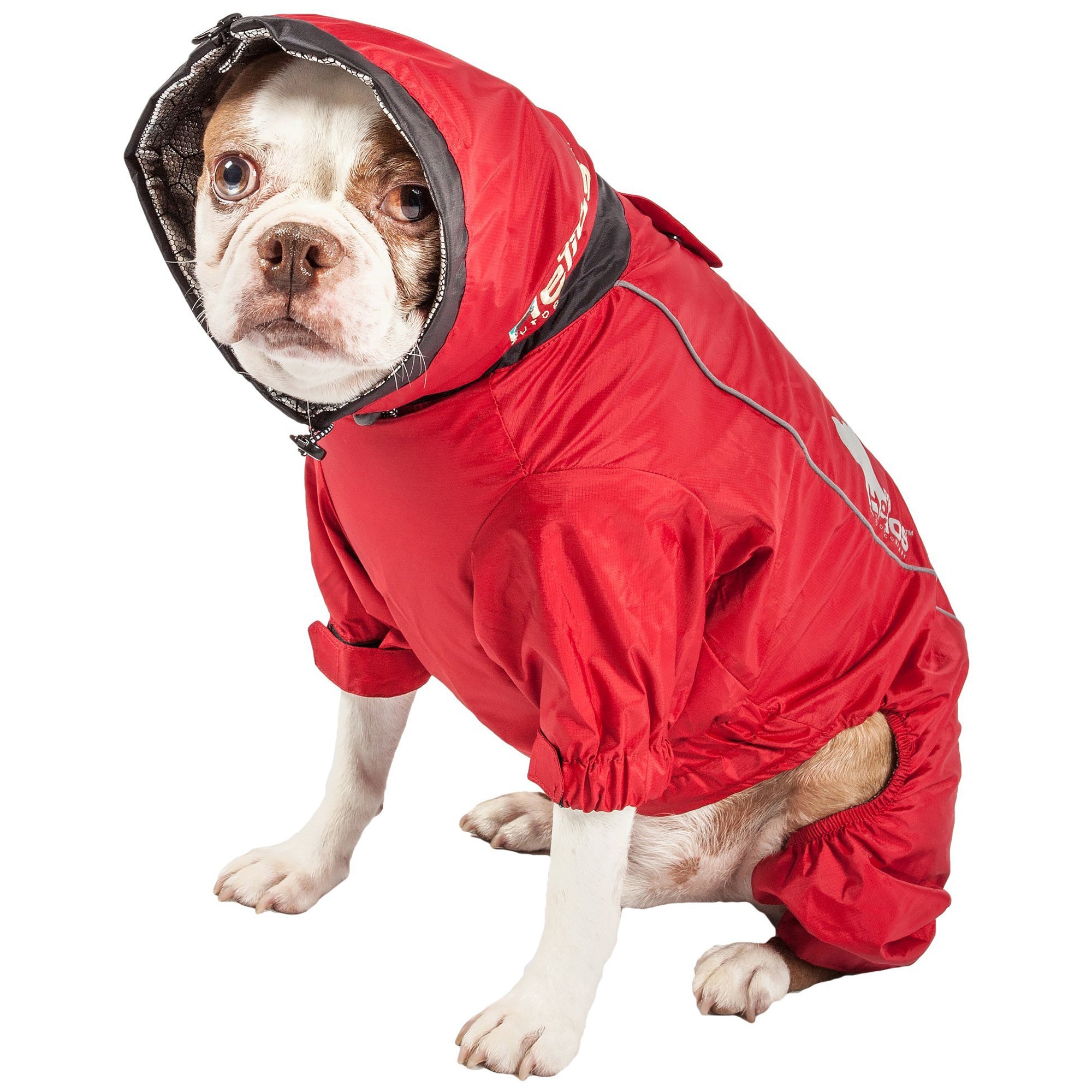 Dog Helios® Weather-King Windproof Dog Jacket - Red - X-Large