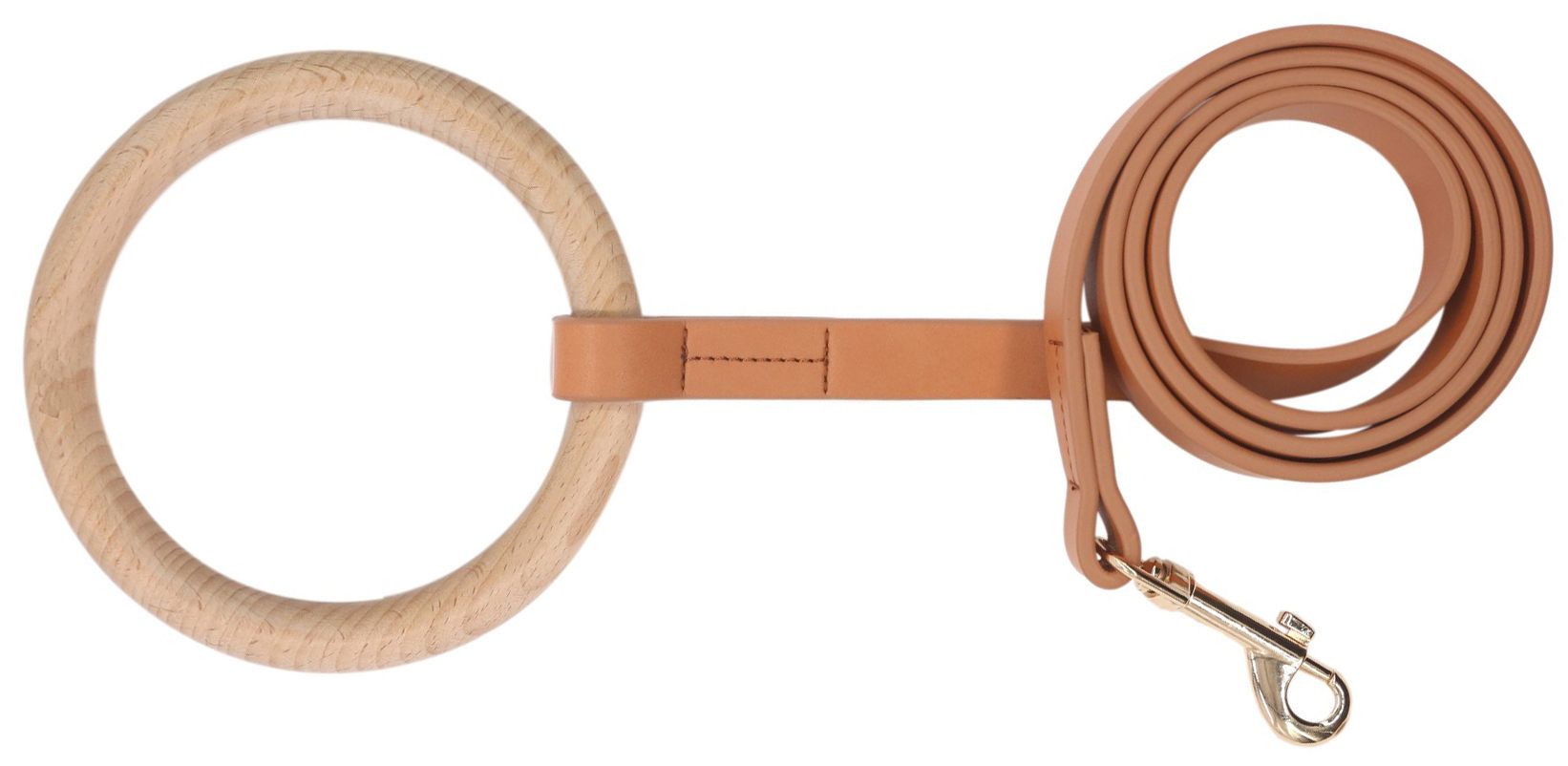 Pet Life ® 'Ever-Craft' Boutique Series Beechwood And Leather Designer Dog Leash - One Size - Brown