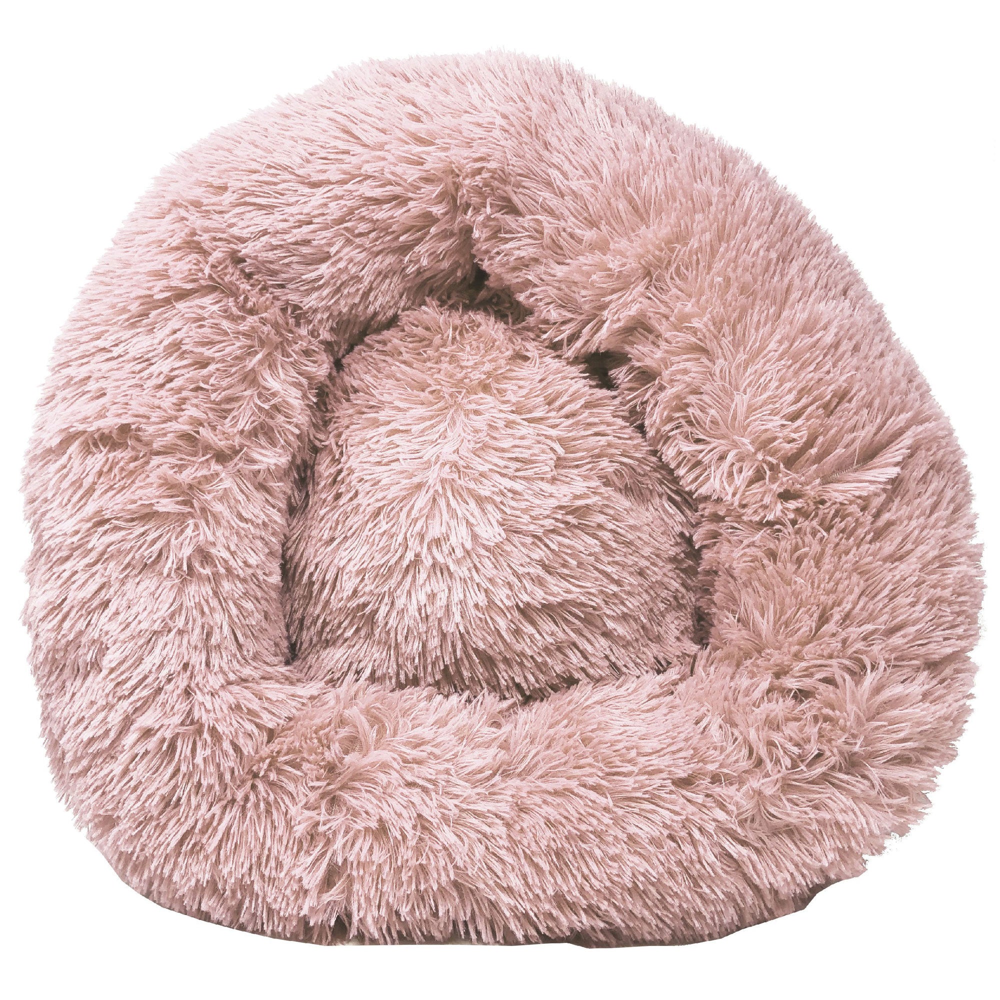 Pet Life Nestler Plush & Soft Dog Bed - Pink - Large