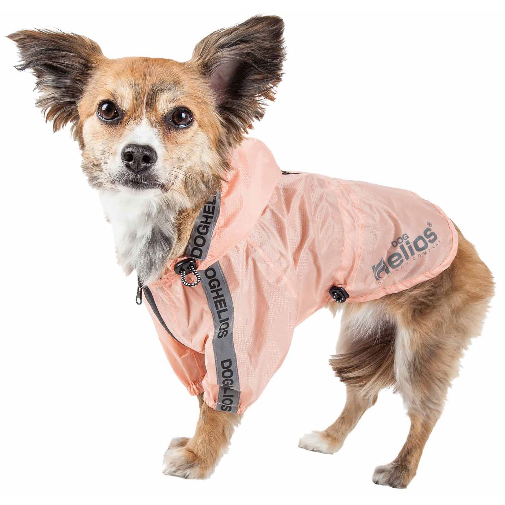 Dog Helios® Torrential Shield Dog Raincoat - Peach - Medium