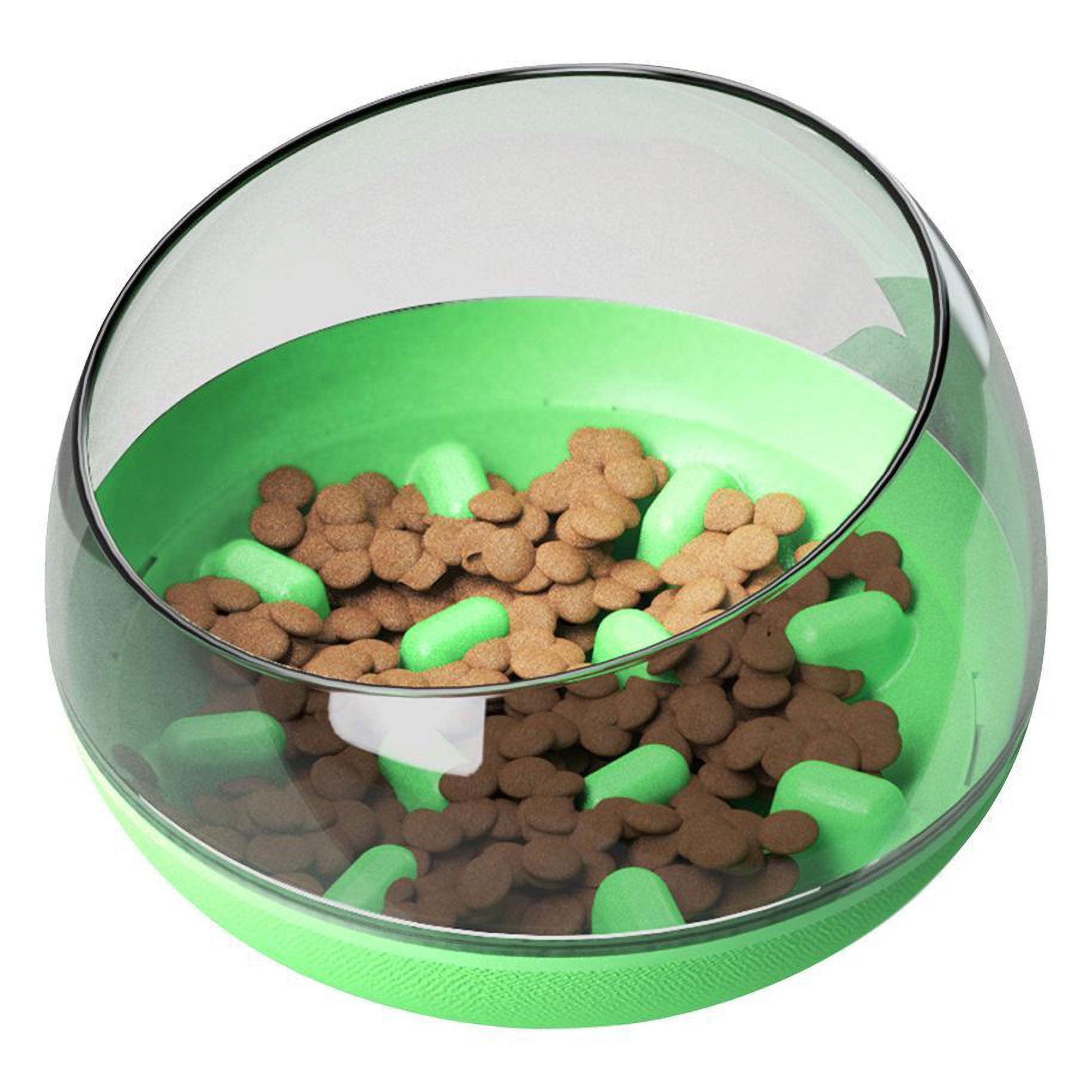 Pet Life® Tumbowl Slow Feeding Pet Bowl - Green