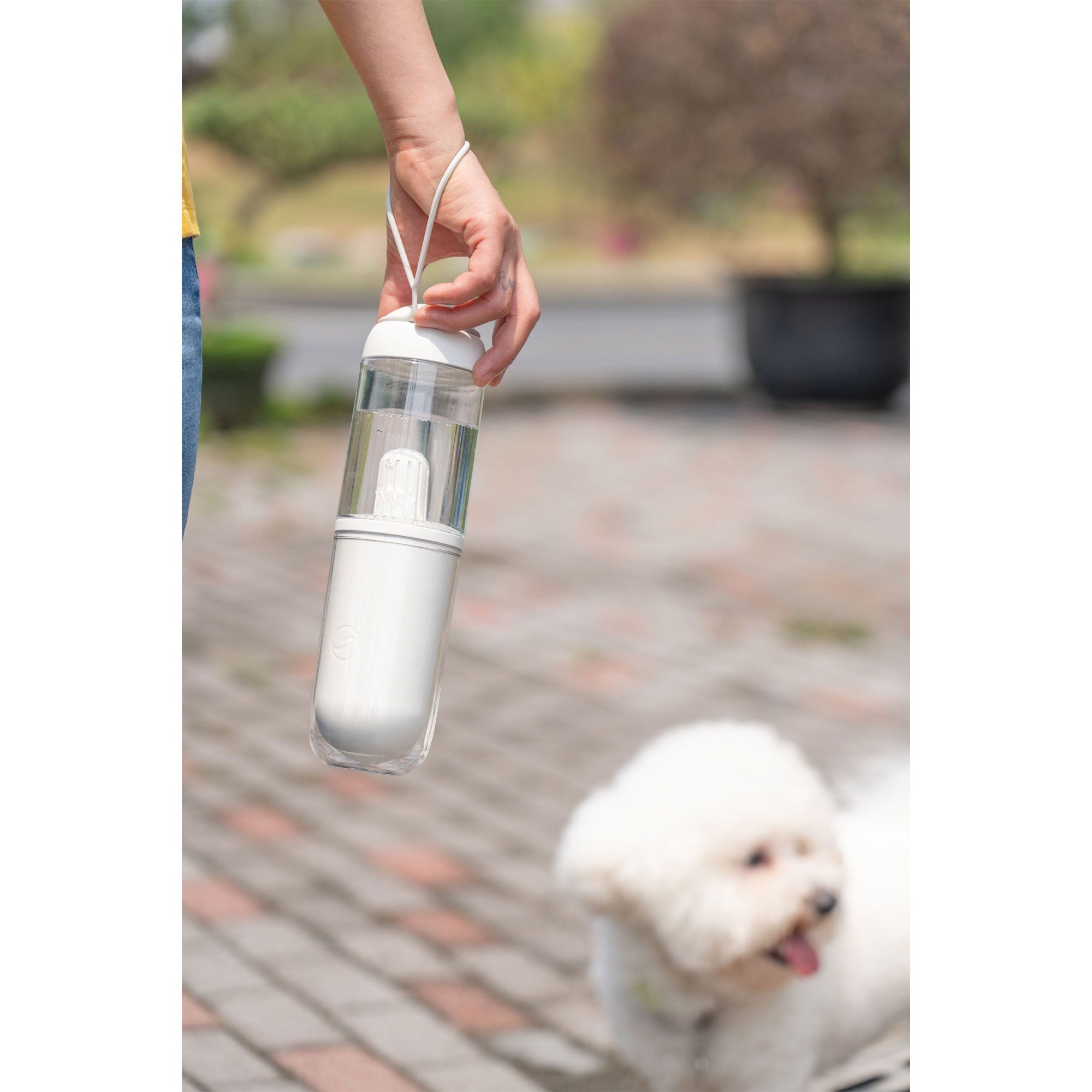 Pet Life® PYURE Handheld Water Feeder - White