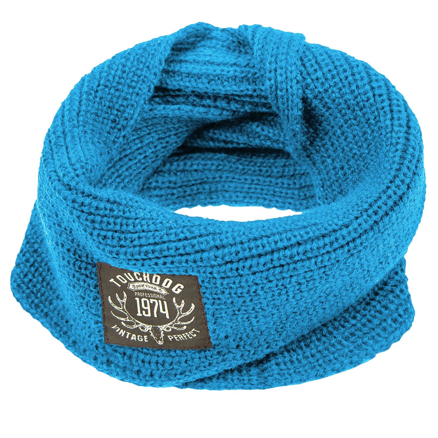 Touchdog Heavy Knitted Winter Dog Scarf - One Size - Blue