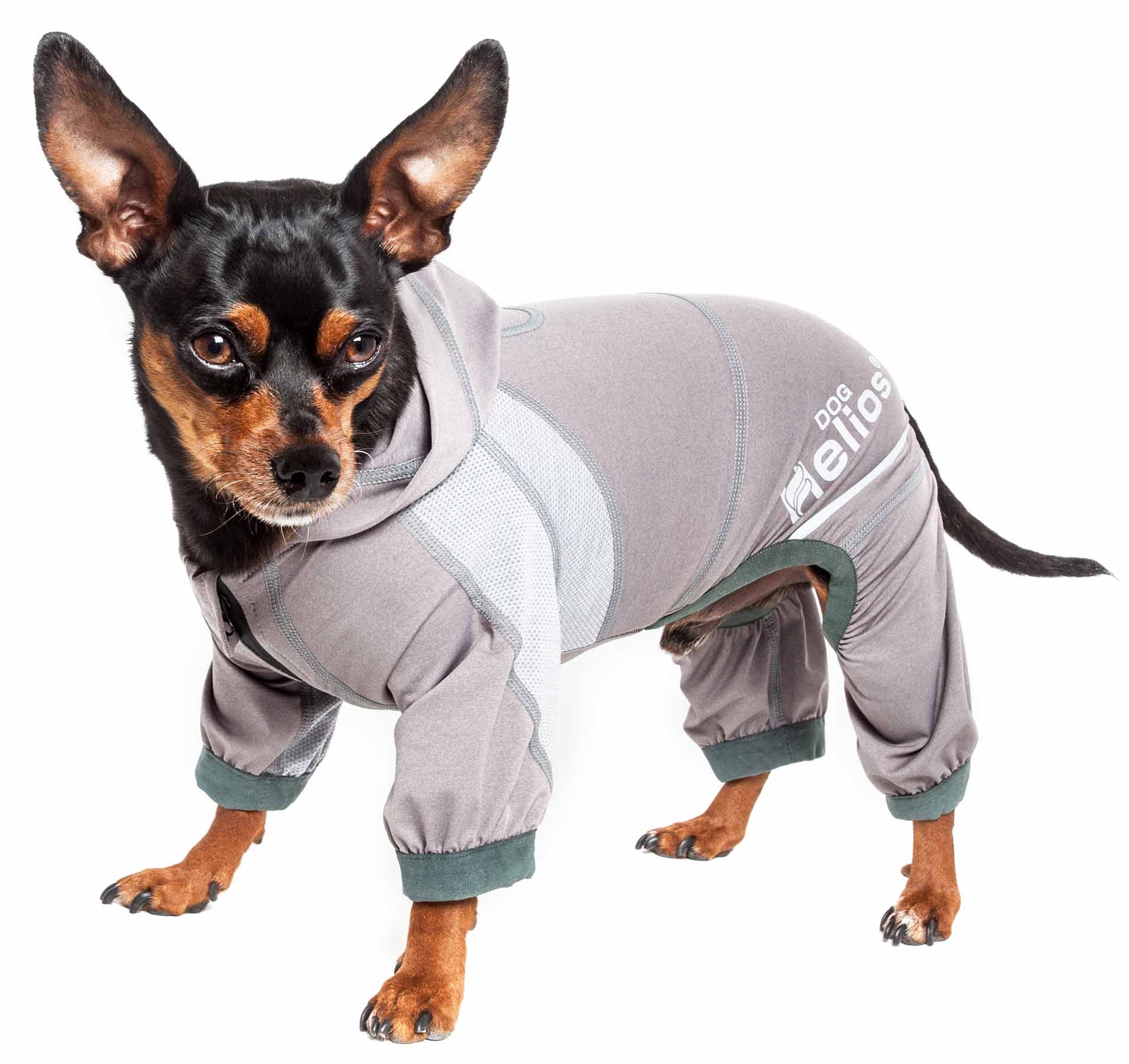 Dog Helios® 'Namastail' Hoodie Tracksuit - Grey - Small