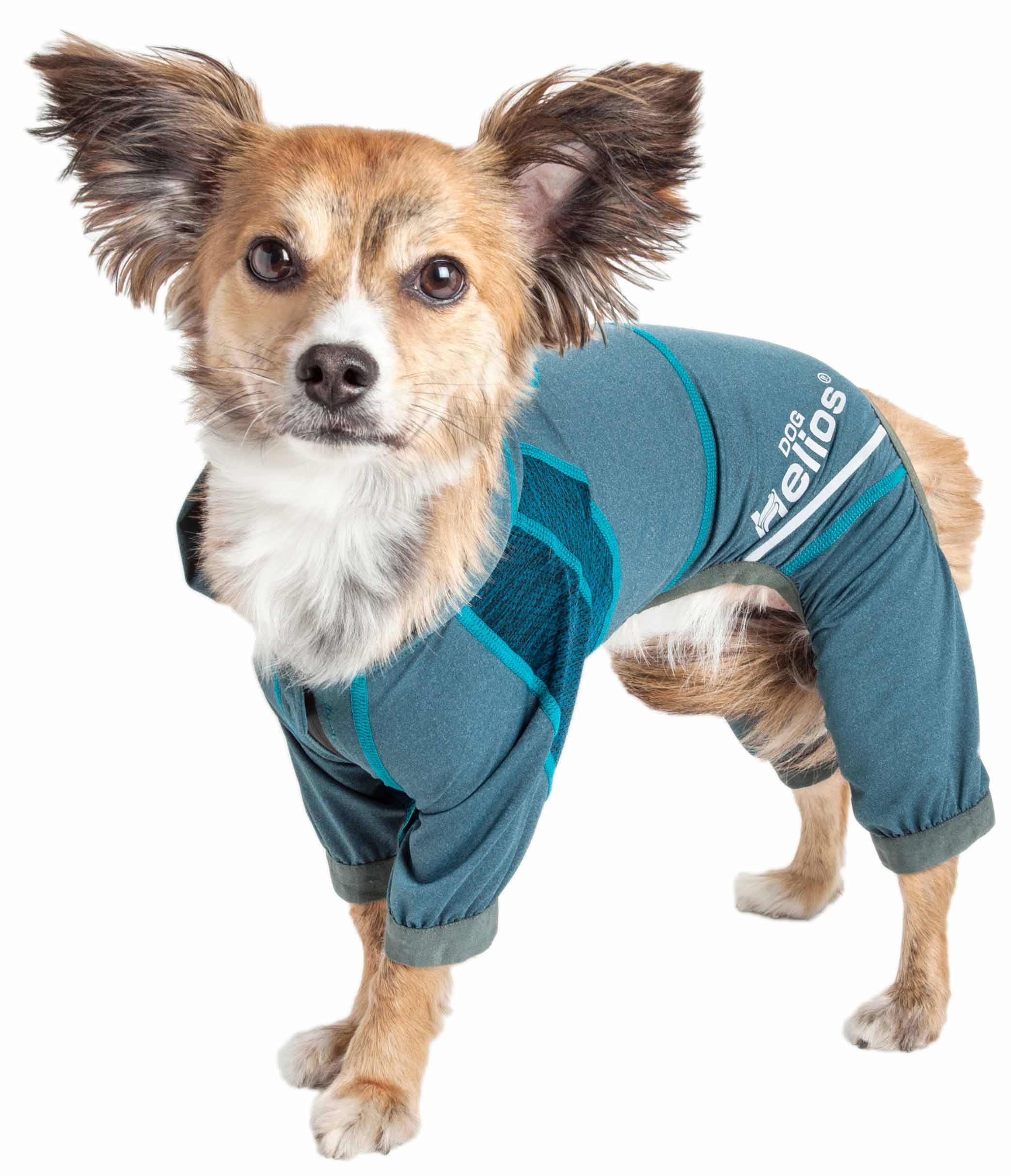 Dog Helios® 'Namastail' Hoodie Tracksuit - Teal / Blue - Small