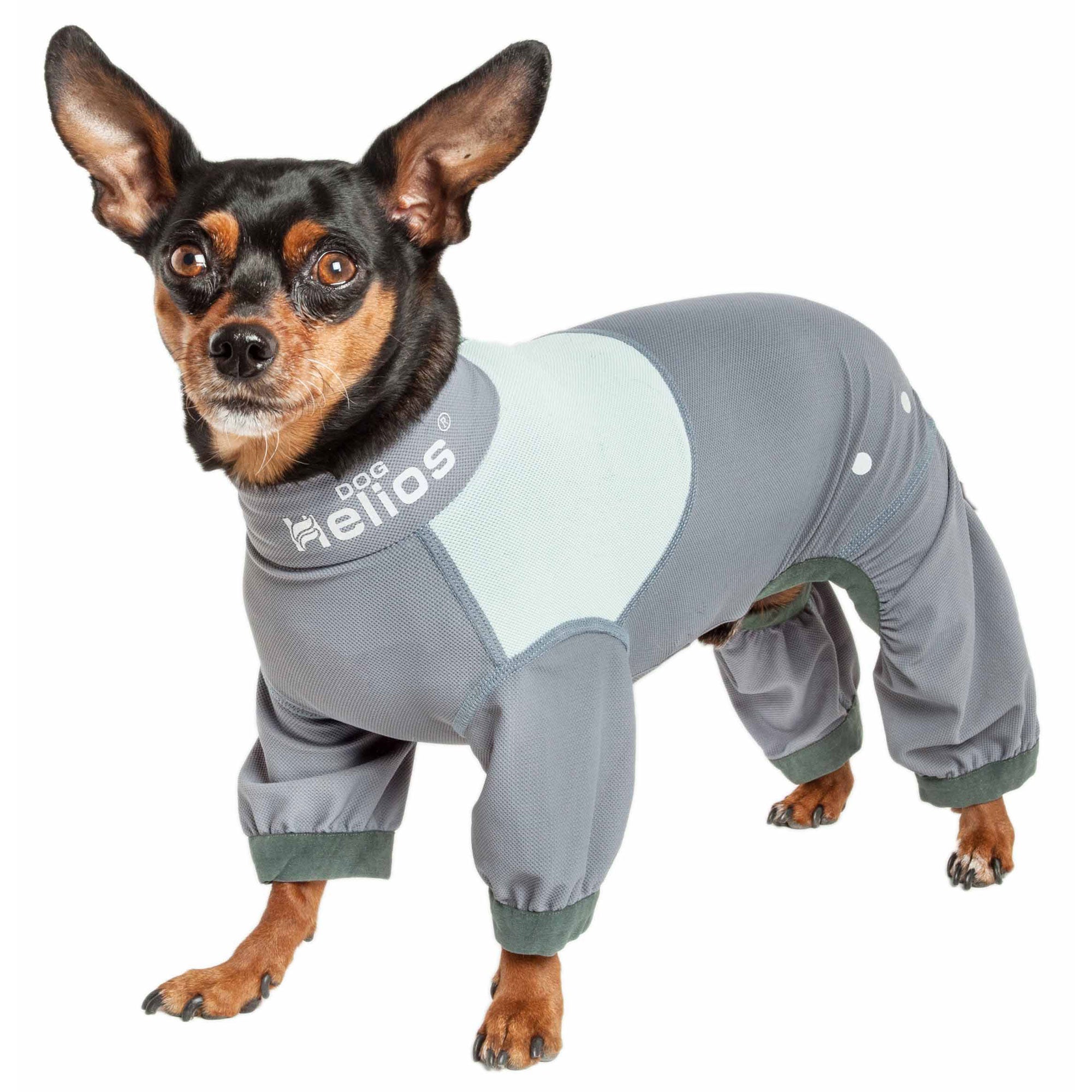 Dog Helios® Tail Runner Dog Track Suit - Gray - Medium
