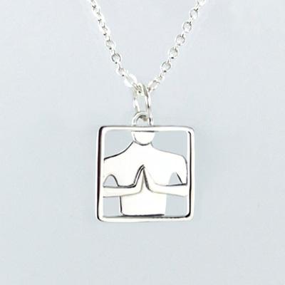 Namaste Silver-Plated Necklace - With Silver Plated Chain