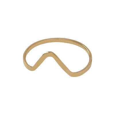 Triangle Dipped Gold Plate Multi Wire Ring - 7