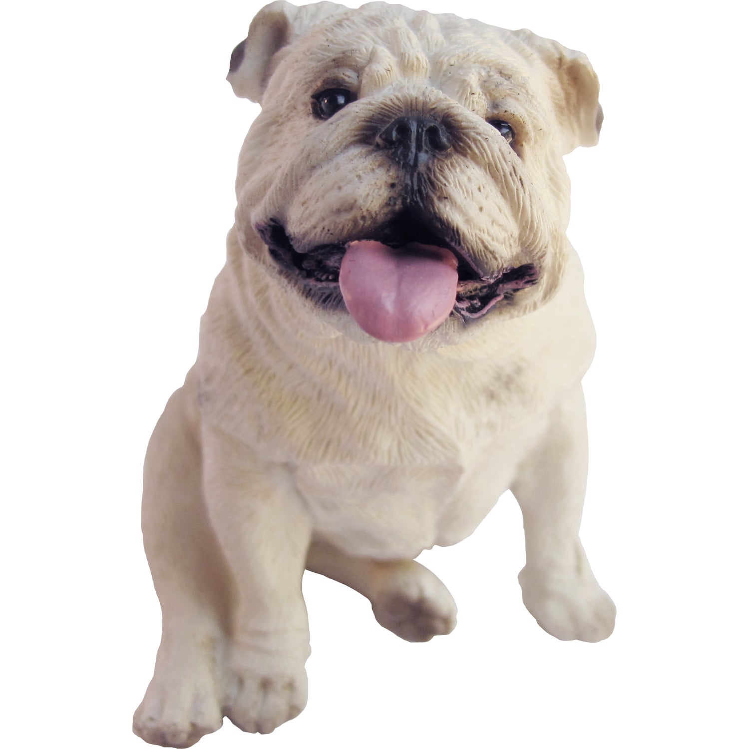 Sandicast White Bulldog Dog Sculpture