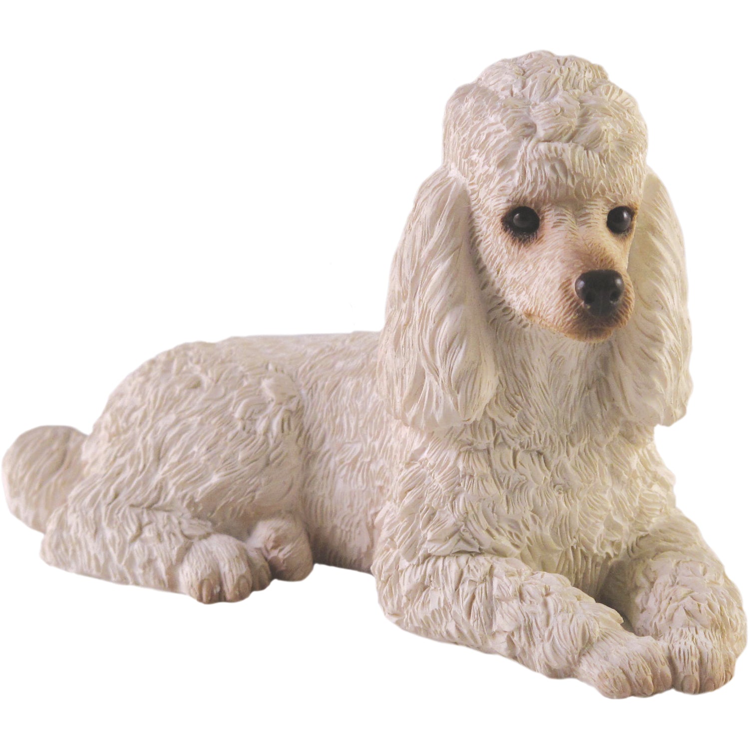 Sandicast White Poodle Dog Sculpture