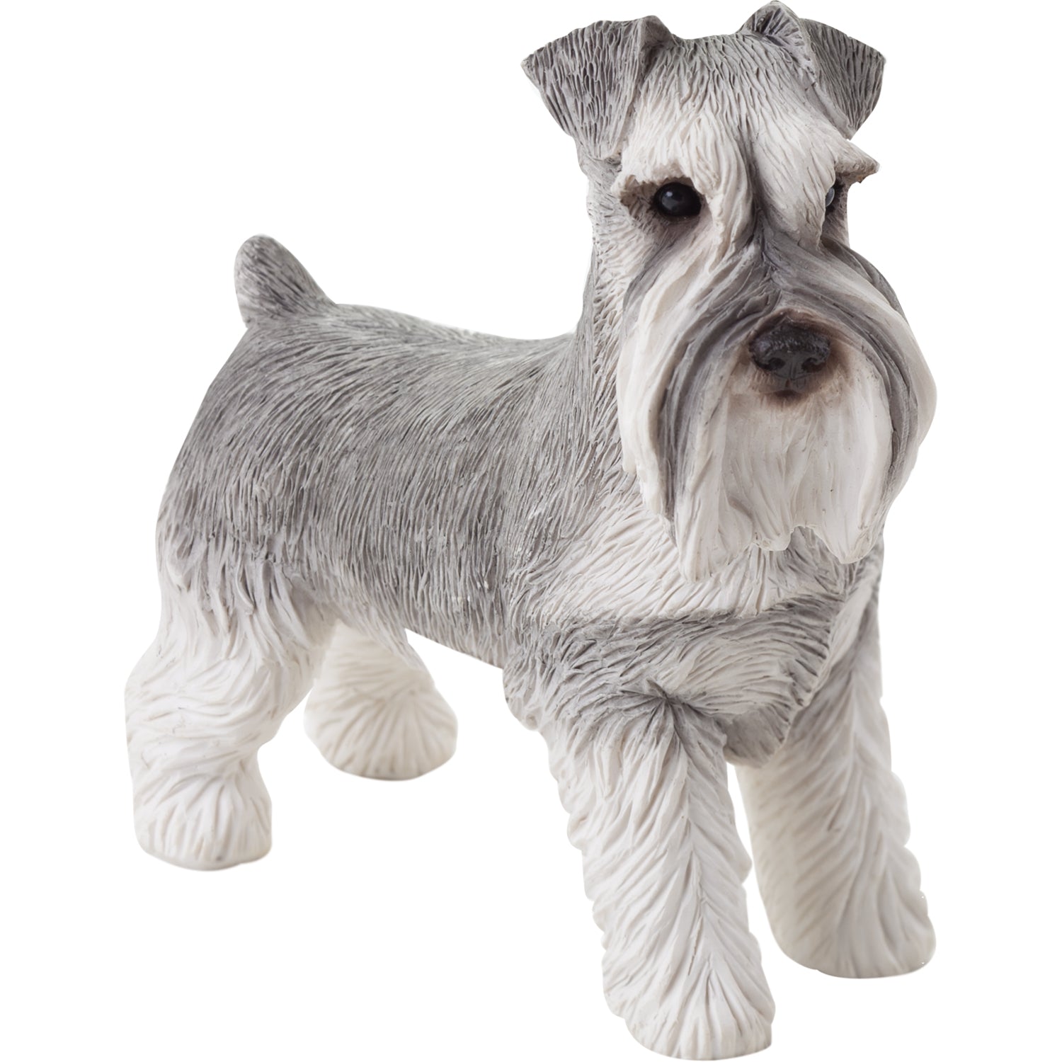 Sandicast Standing Gray Schnauzer Dog Sculpture