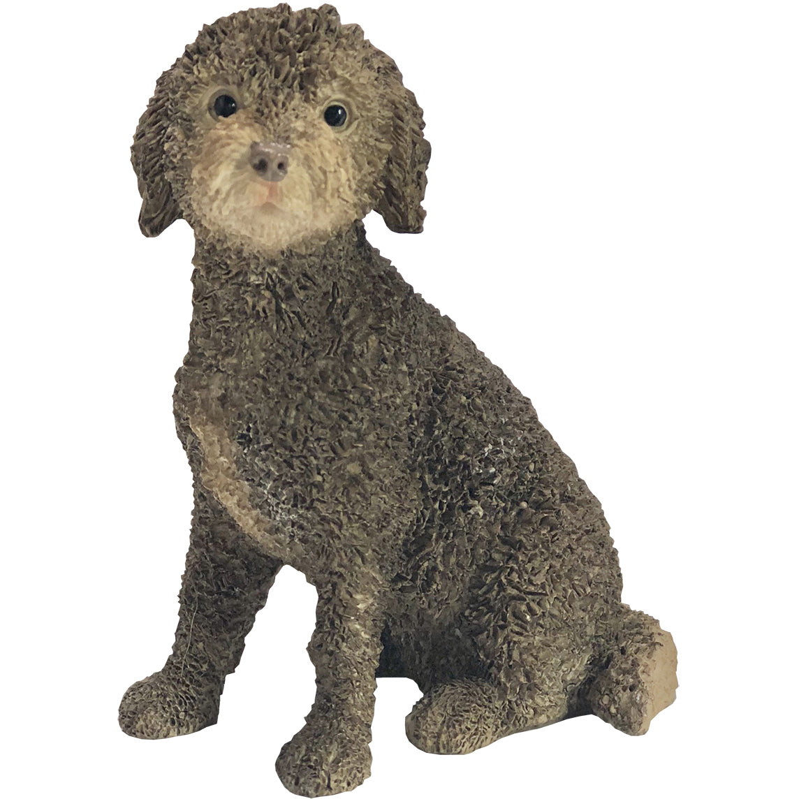 Sandicast Brown Labradoodle Dog Sculpture