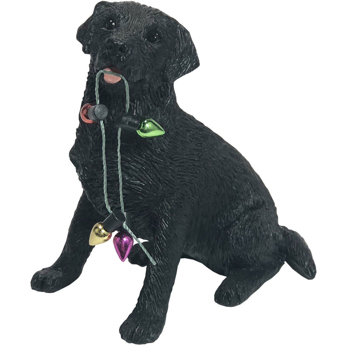 Sandicast Black Labrador Retriever Christmas Ornament