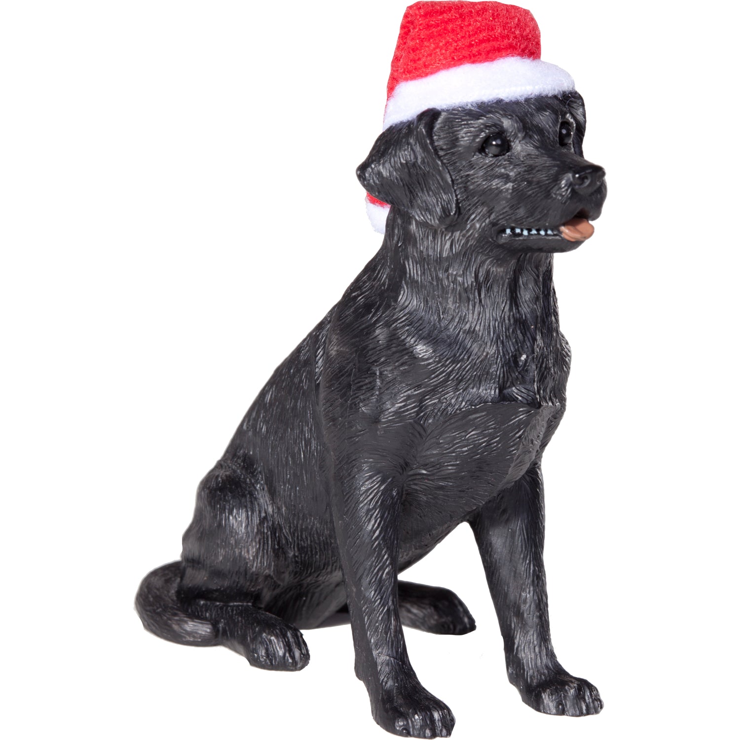 Sandicast Sitting Black Labrador Retriever Dog Christmas Ornament