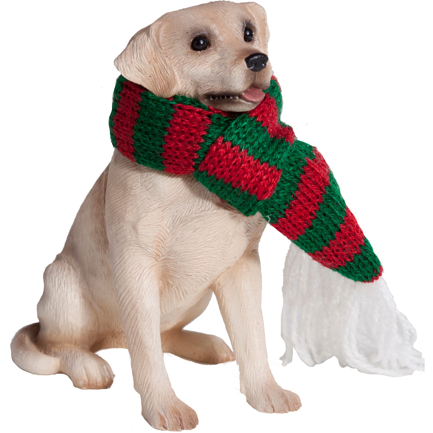 Sandicast Sitting Yellow Labrador Retriever Christmas Ornament