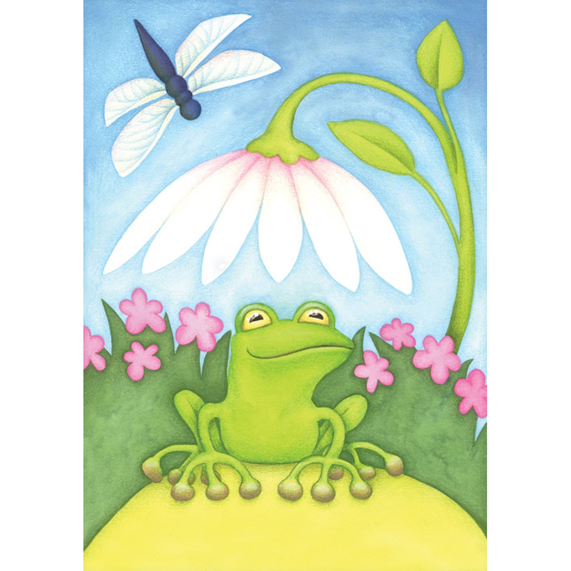 Toland Little Green Frog Garden Flag