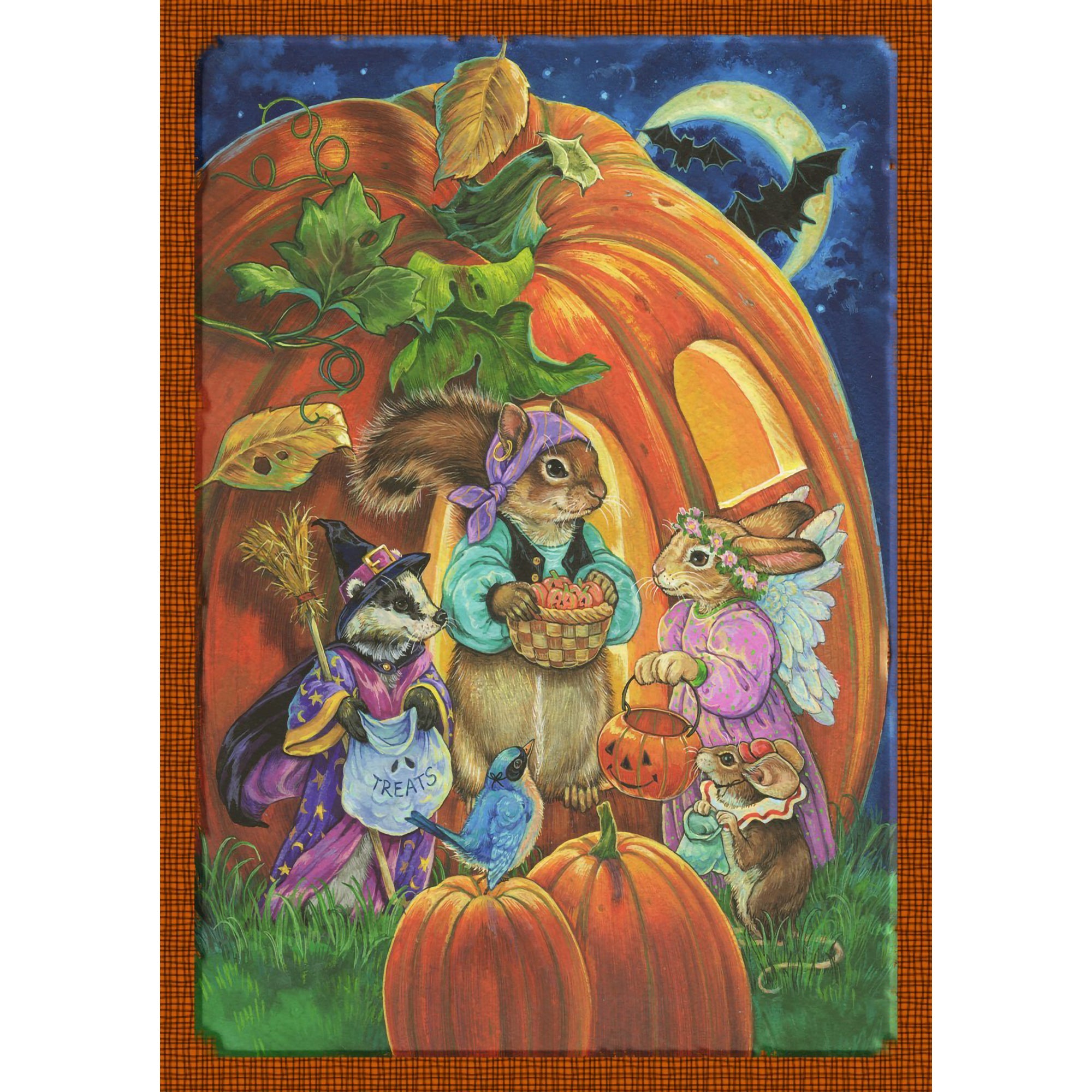 Toland Critter Halloween Garden Flag