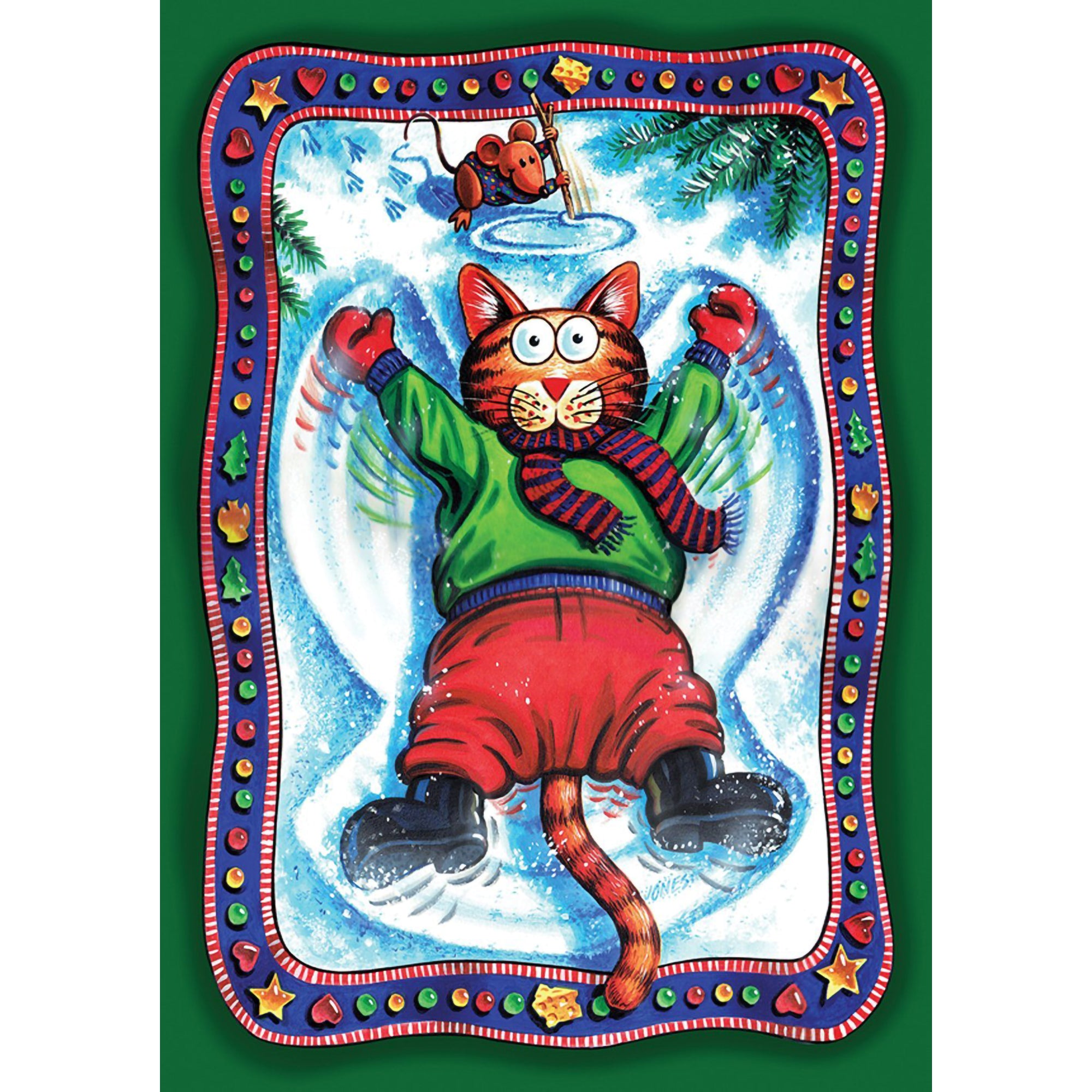 Toland Snow Angel Kitty Garden Flag