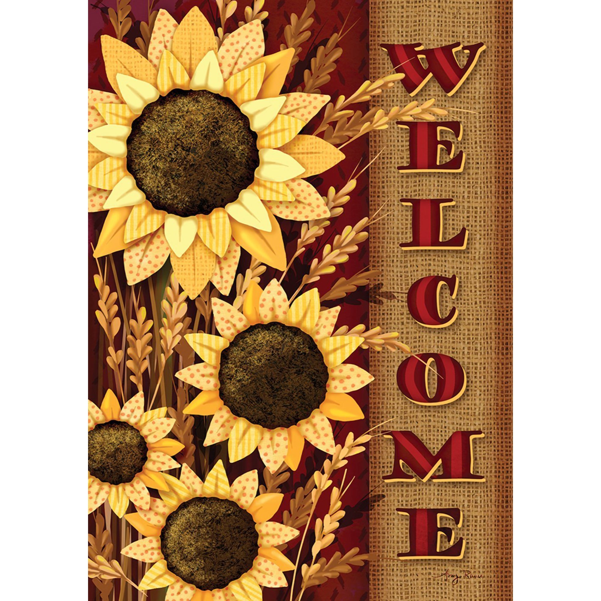 Toland Welcome Sunflowers Garden Flag