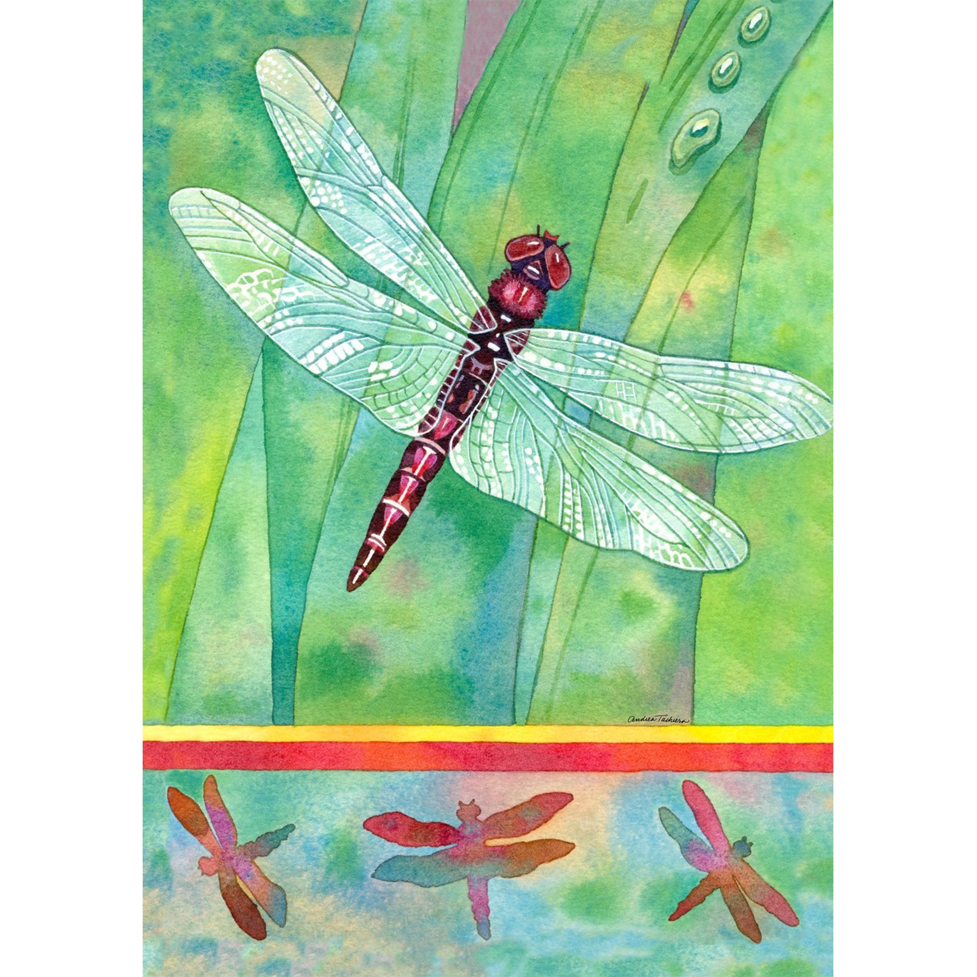 Toland Dragonfly Garden Flag