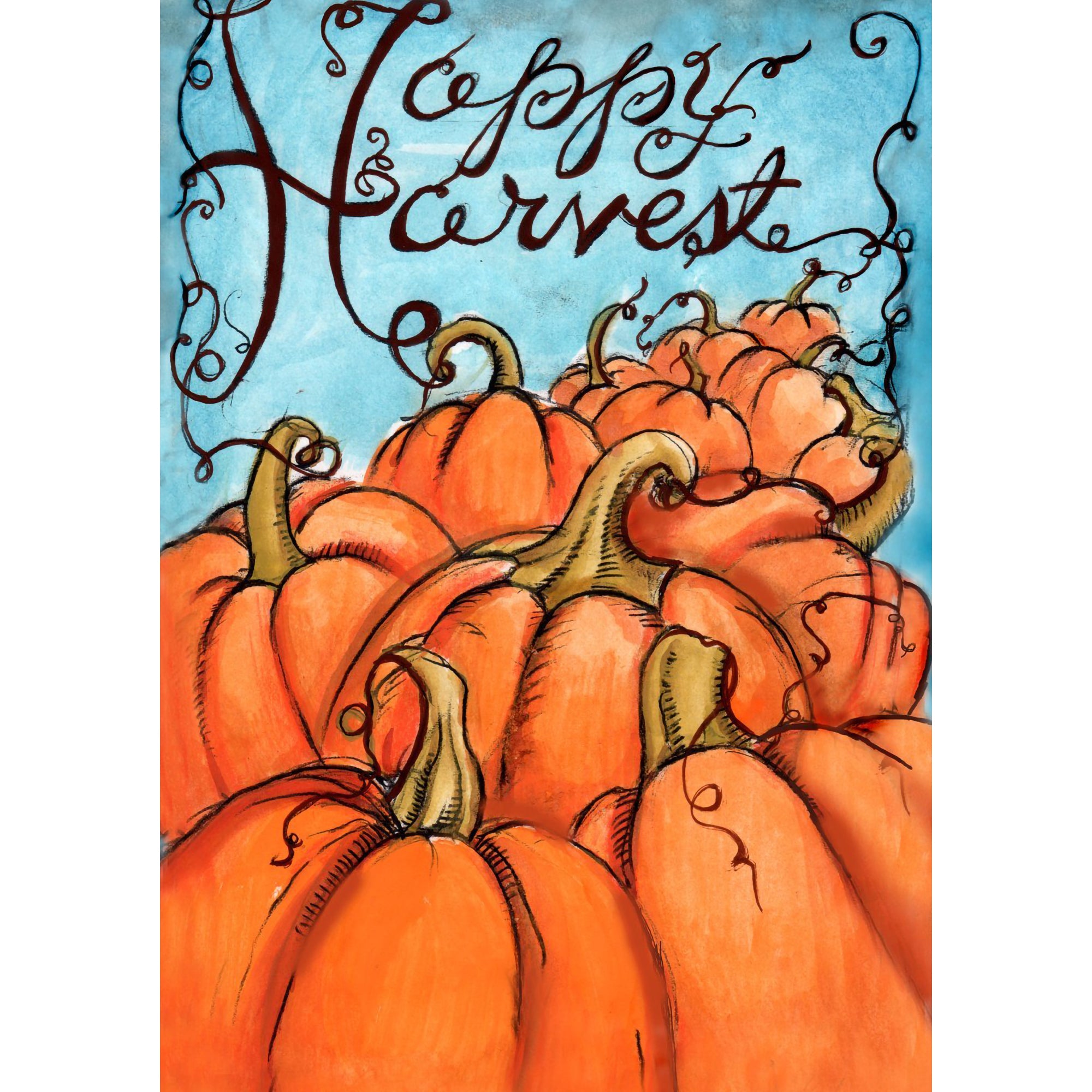 Toland Pumpkin Harvest Garden Flag