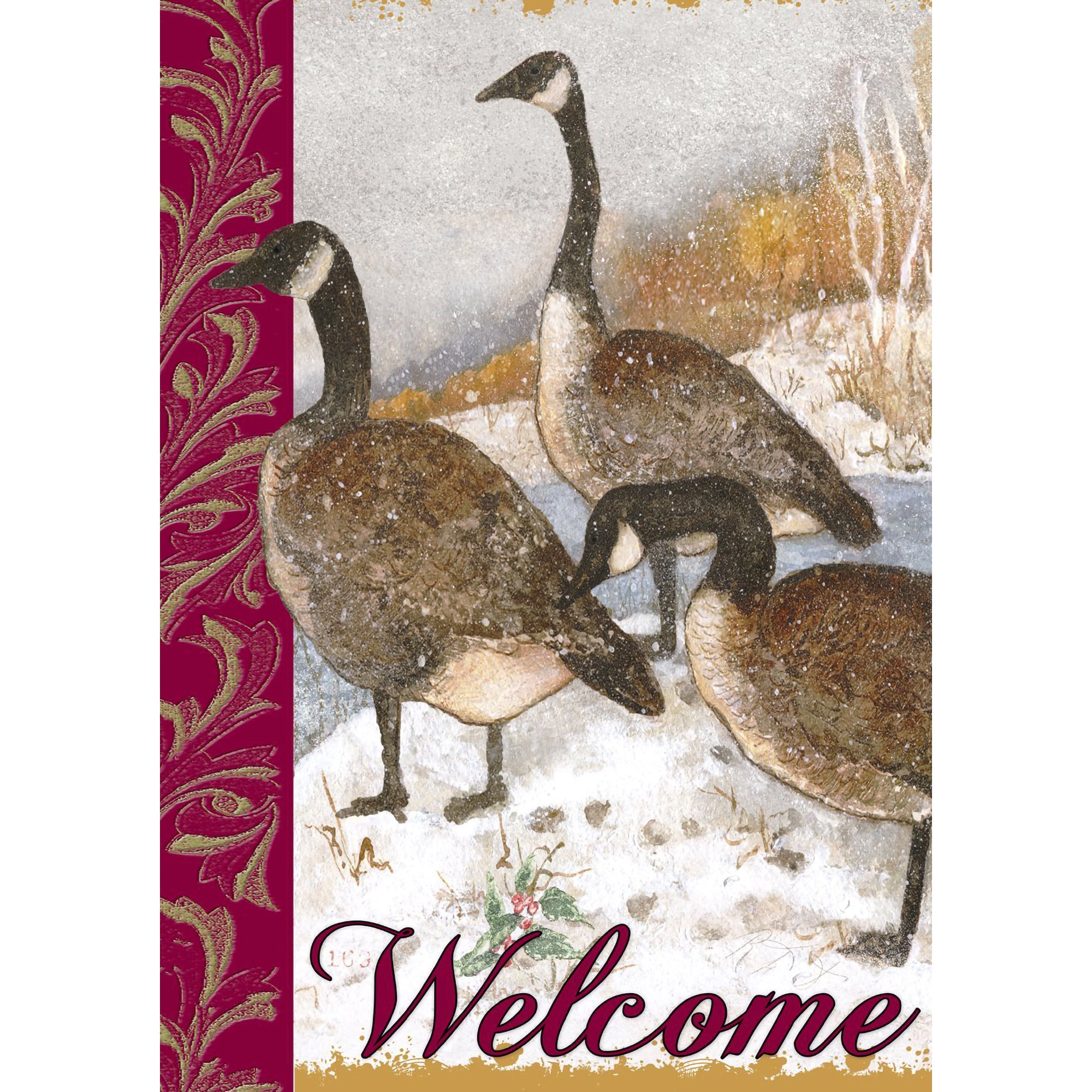 Welcome Geese Garden Flag