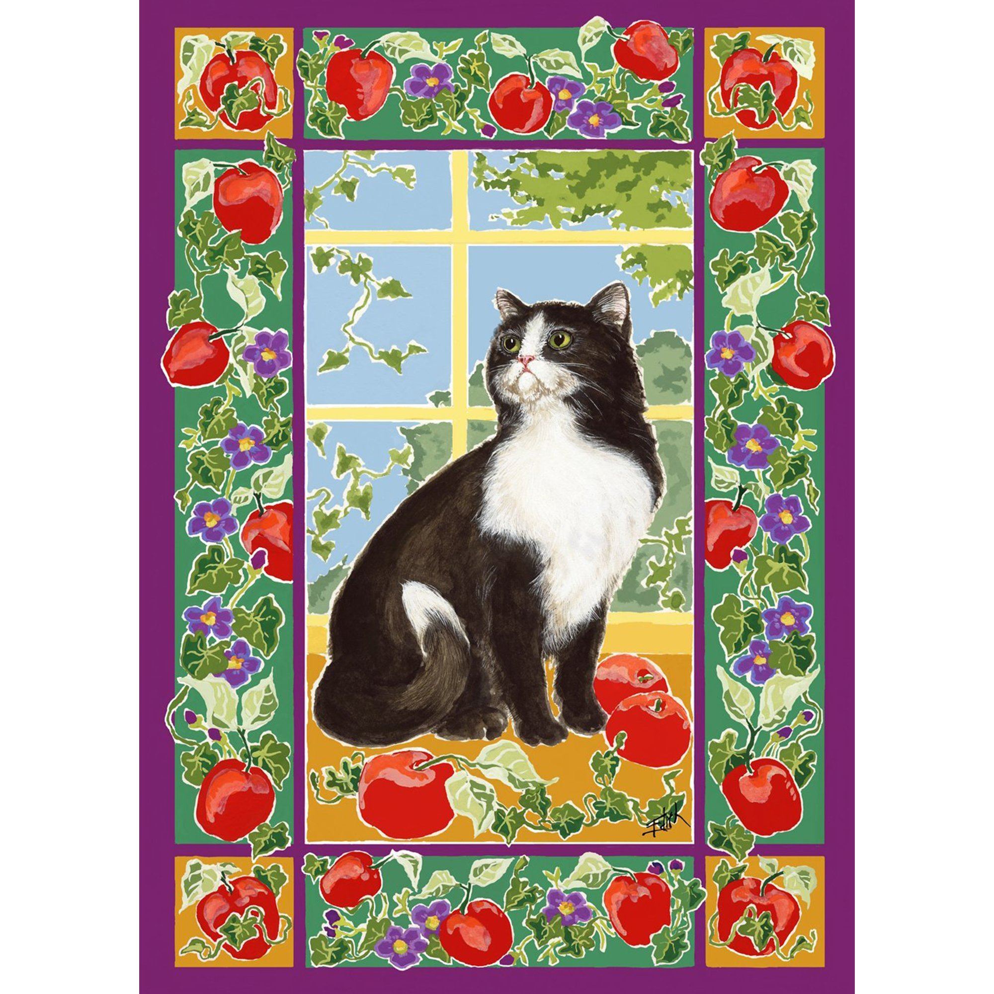 TOLAND Kitchen Kitty Garden Flag - 12.5 X 18